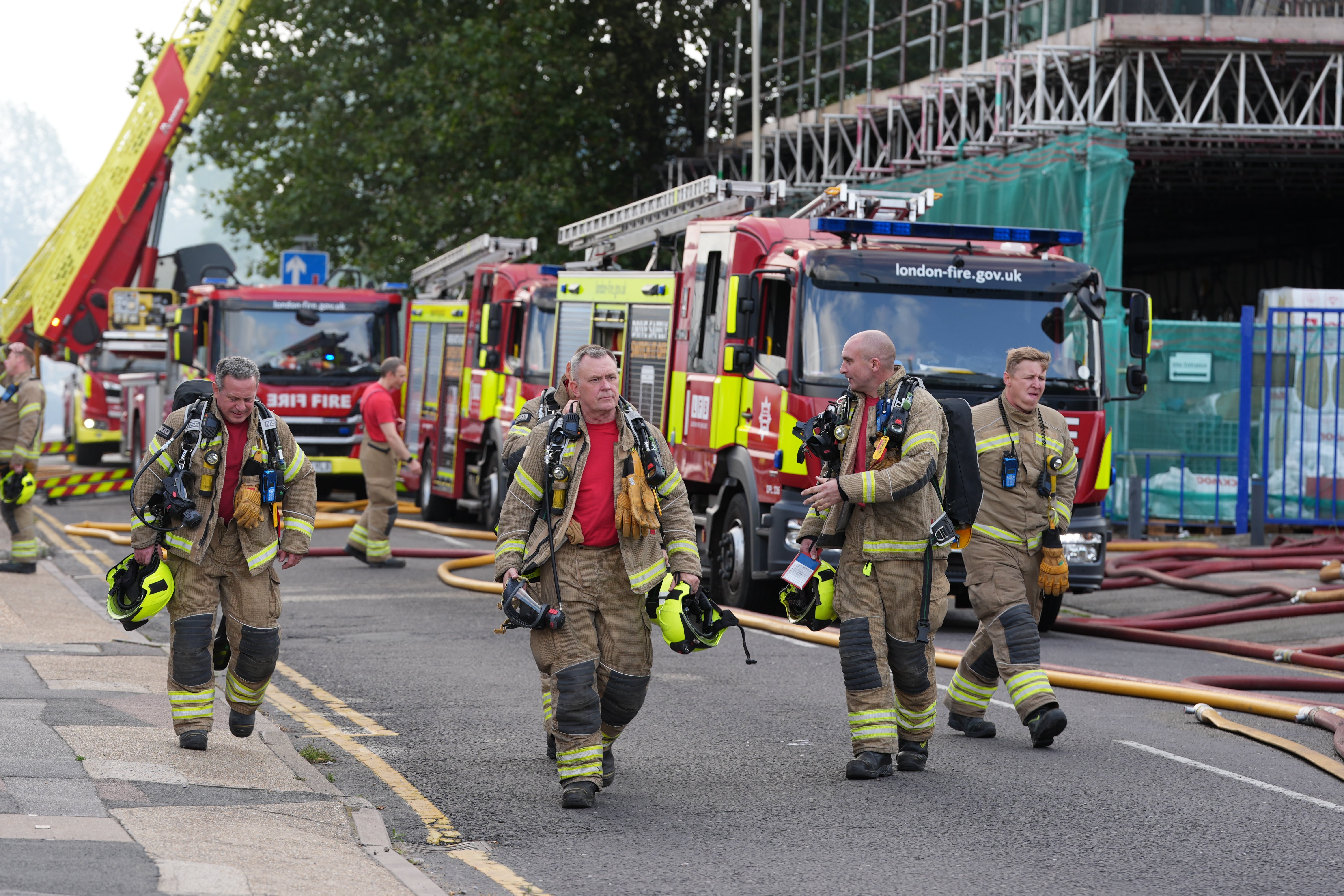 Some 45 engines and around 225 firefighters responded to the incident in Dagenham, east London