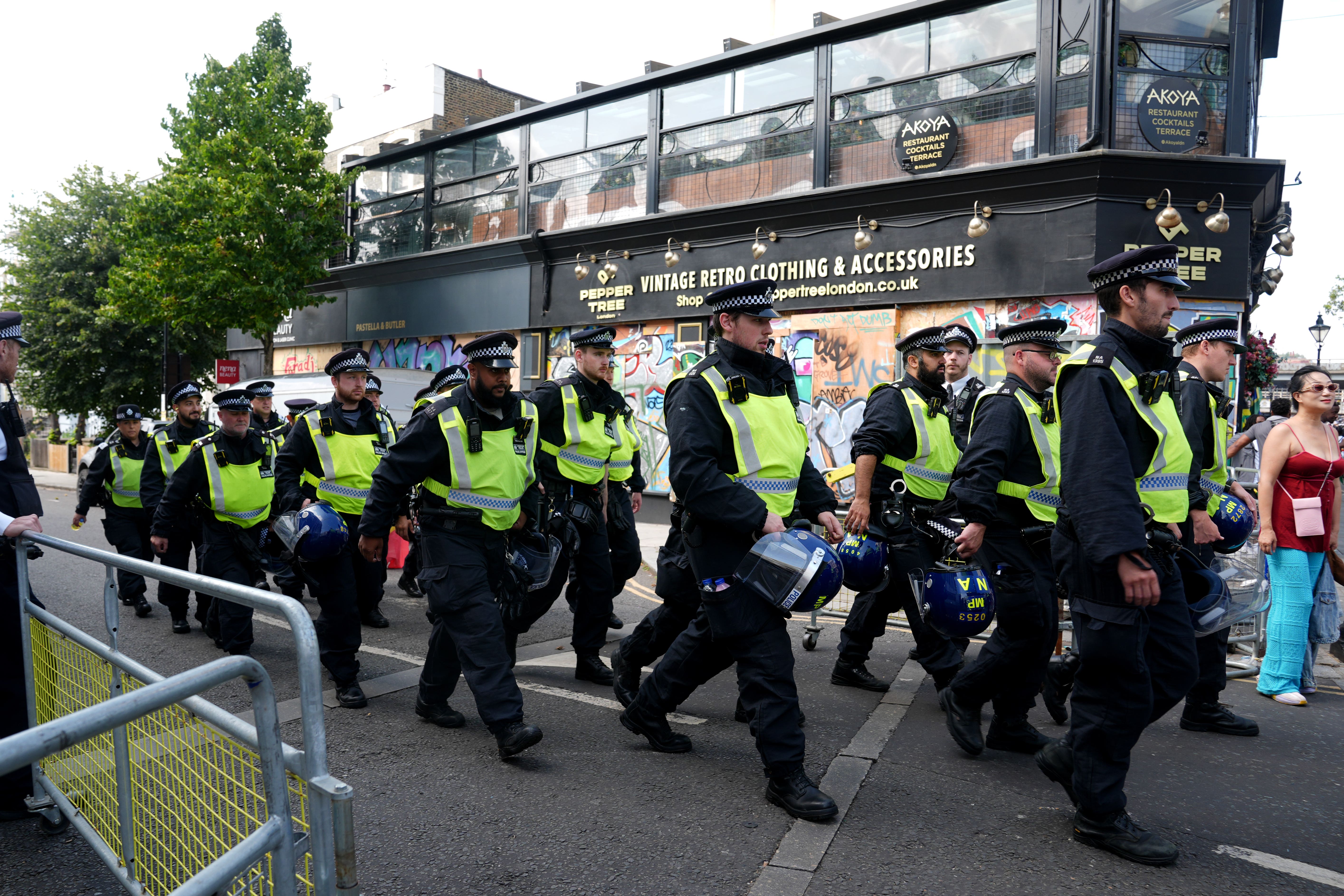 7,000 police officers were on duty over the bank holiday weekend for the huge event on the streets of Notting Hill