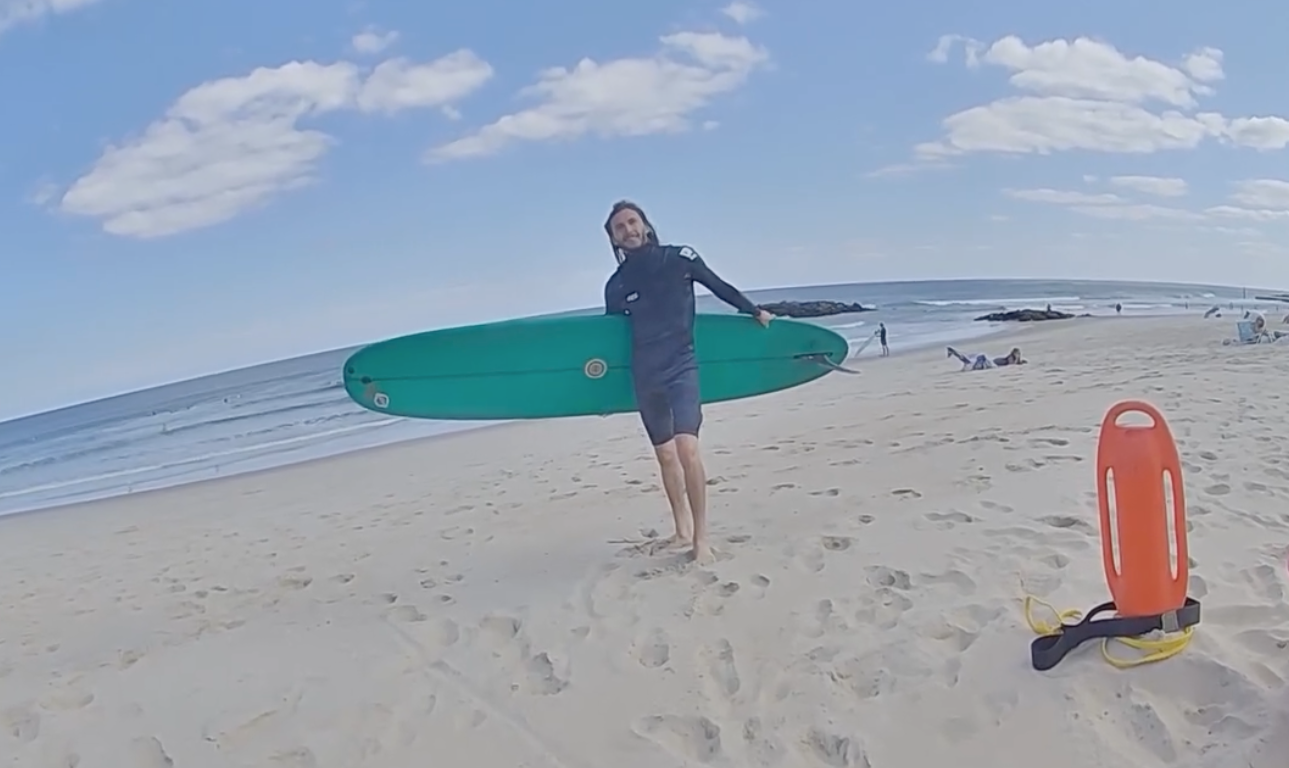 Liam Mahoney was surfing near Belmar’s 19th avenue on August 20 when he was confronted by police about his lack of beach badge