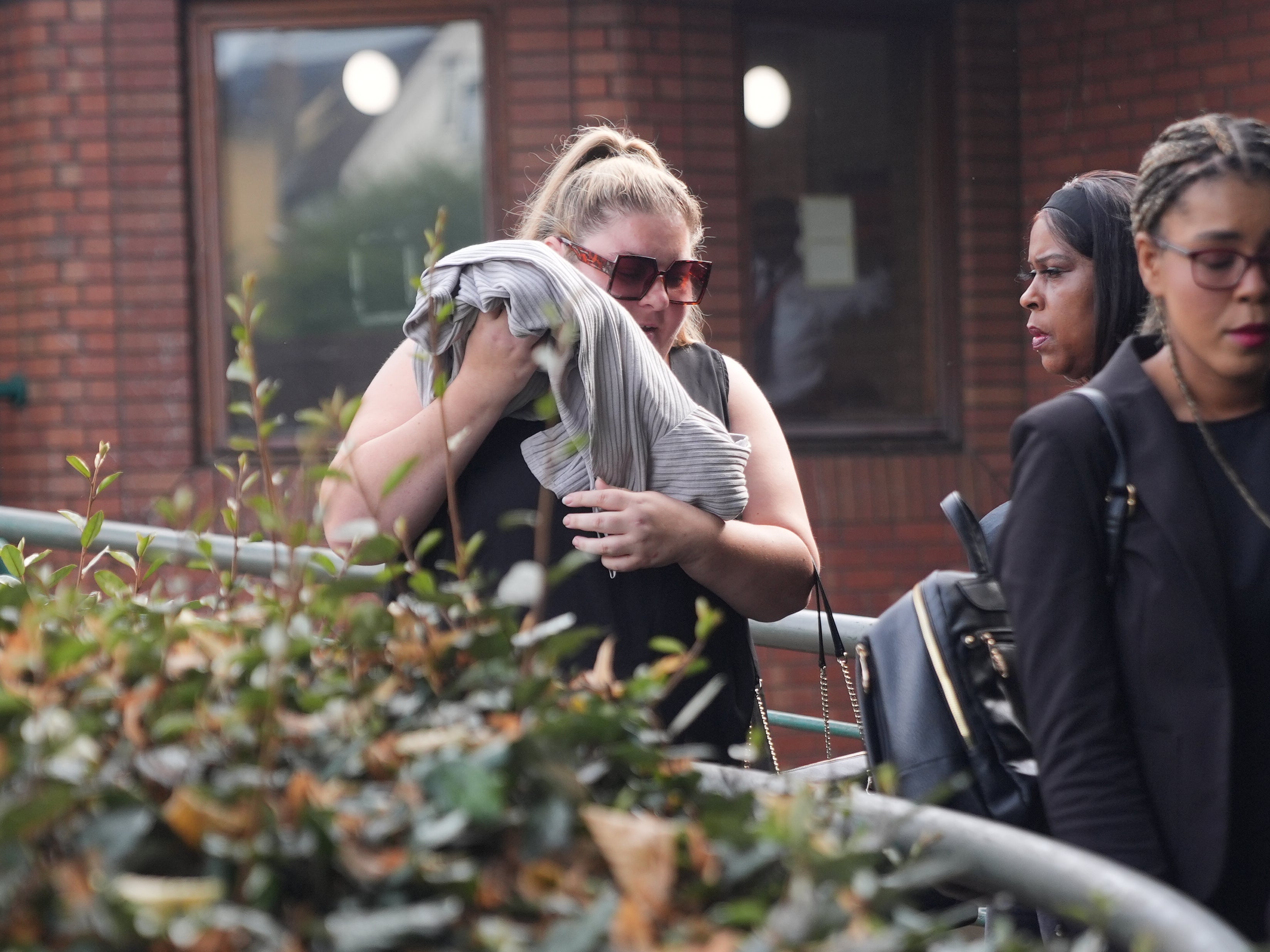 Hayley Jones leaving Wimbledon Magistrates’ Court, London. The 33-year-old former prison worker is charged with wilful misconduct in public office over an alleged relationship Jordan McSweeney, 31, who murdered Zara Aleena