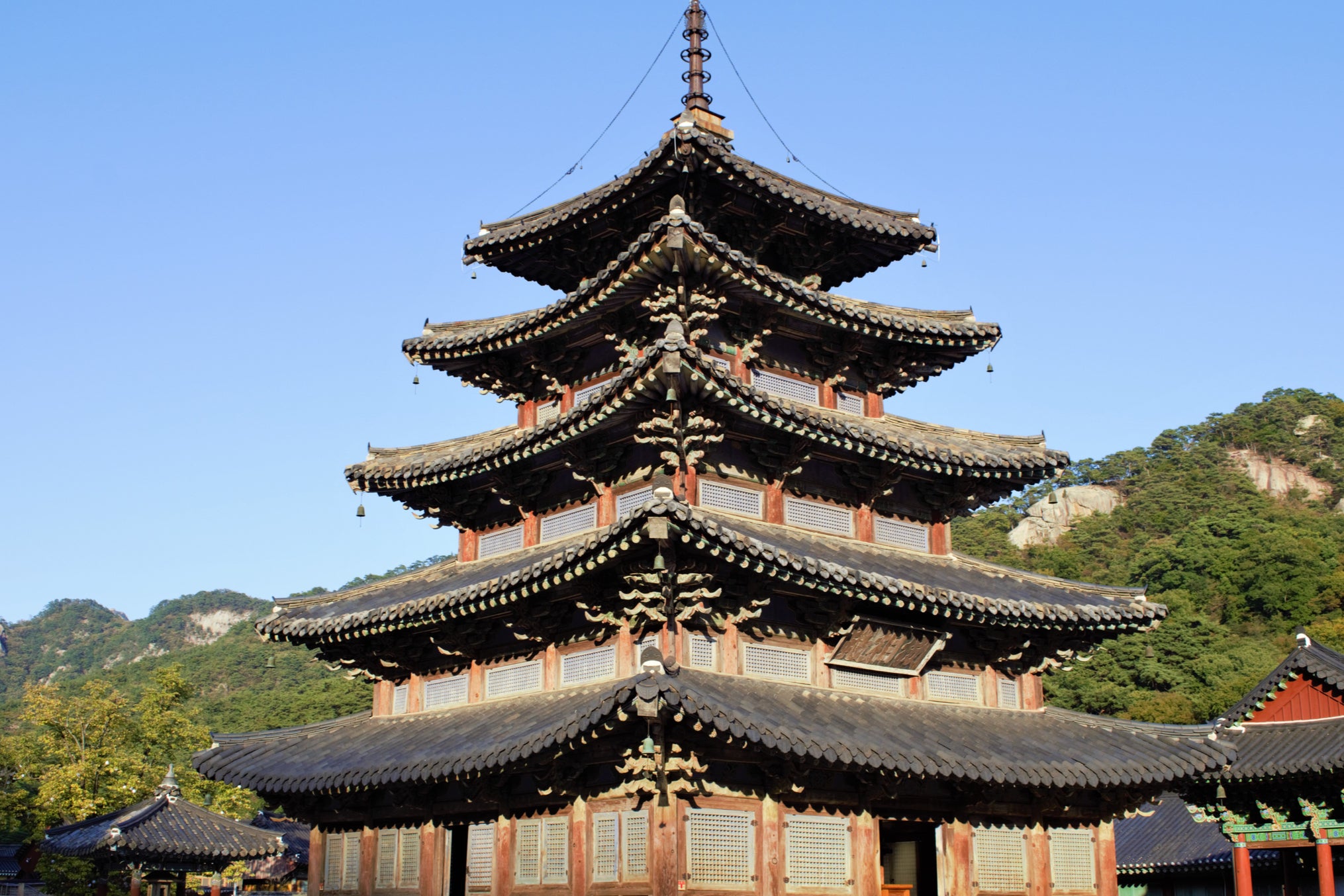 The sacred Sansa Buddhist Mountain Monasteries in South Korea are at risk of river and surface flooding