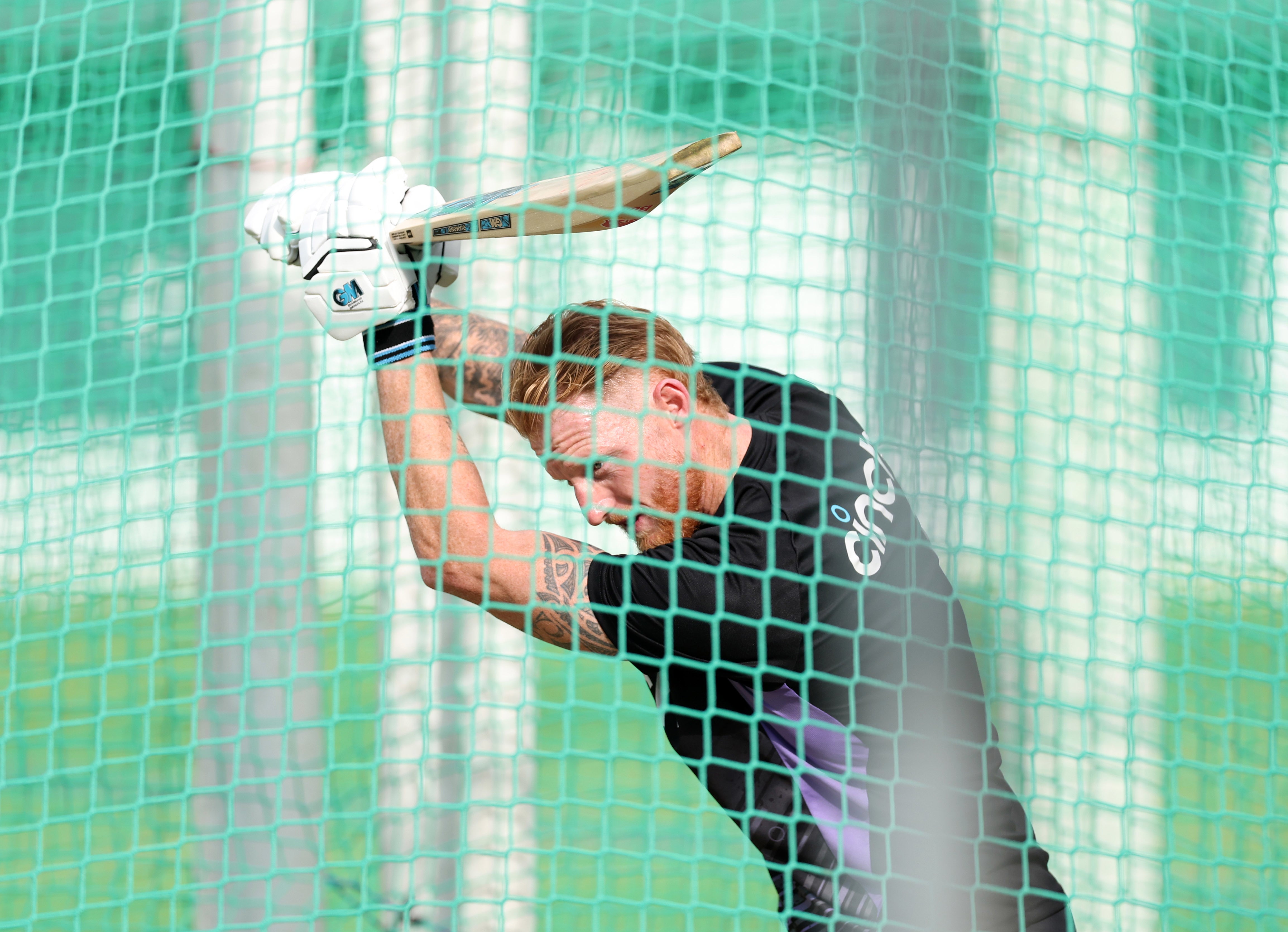 Ben Stokes has been batting in the nets ahead of the second Test