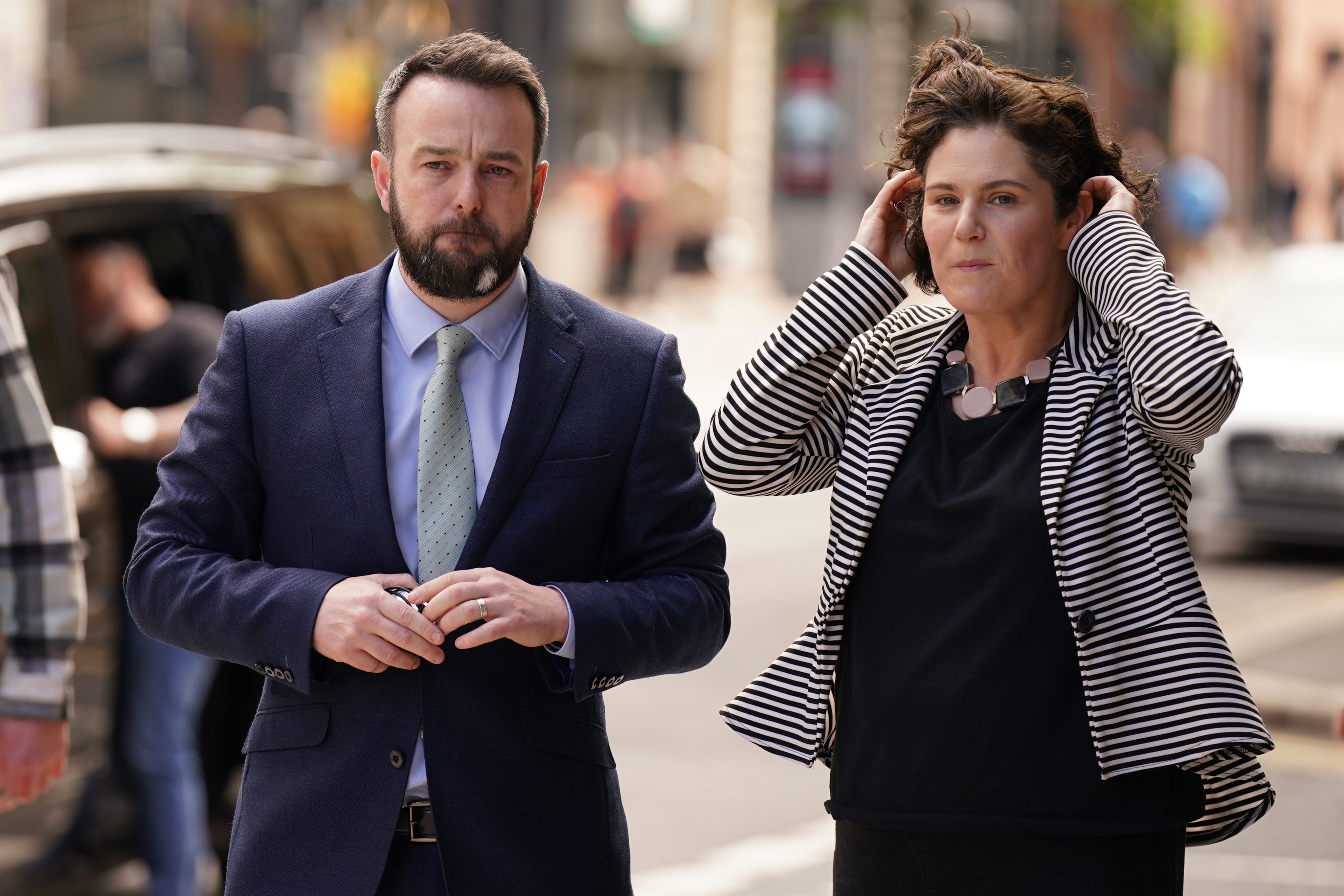 SDLP leader Colum Eastwood and deputy leader Claire Hanna (Niall Carson/PA)