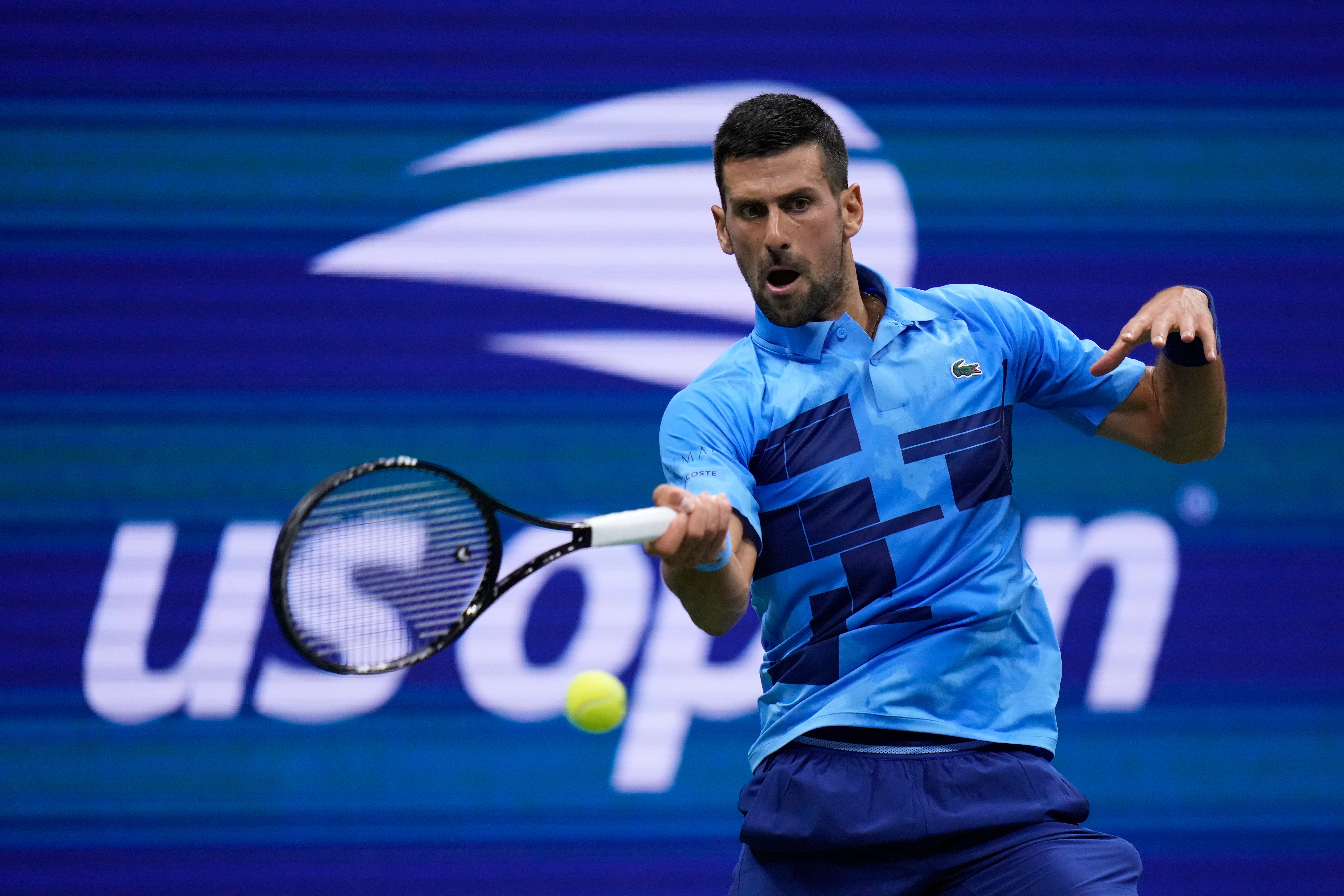 Novak Djokovic is through to the third round of the US Open (rank Franklin II/AP)