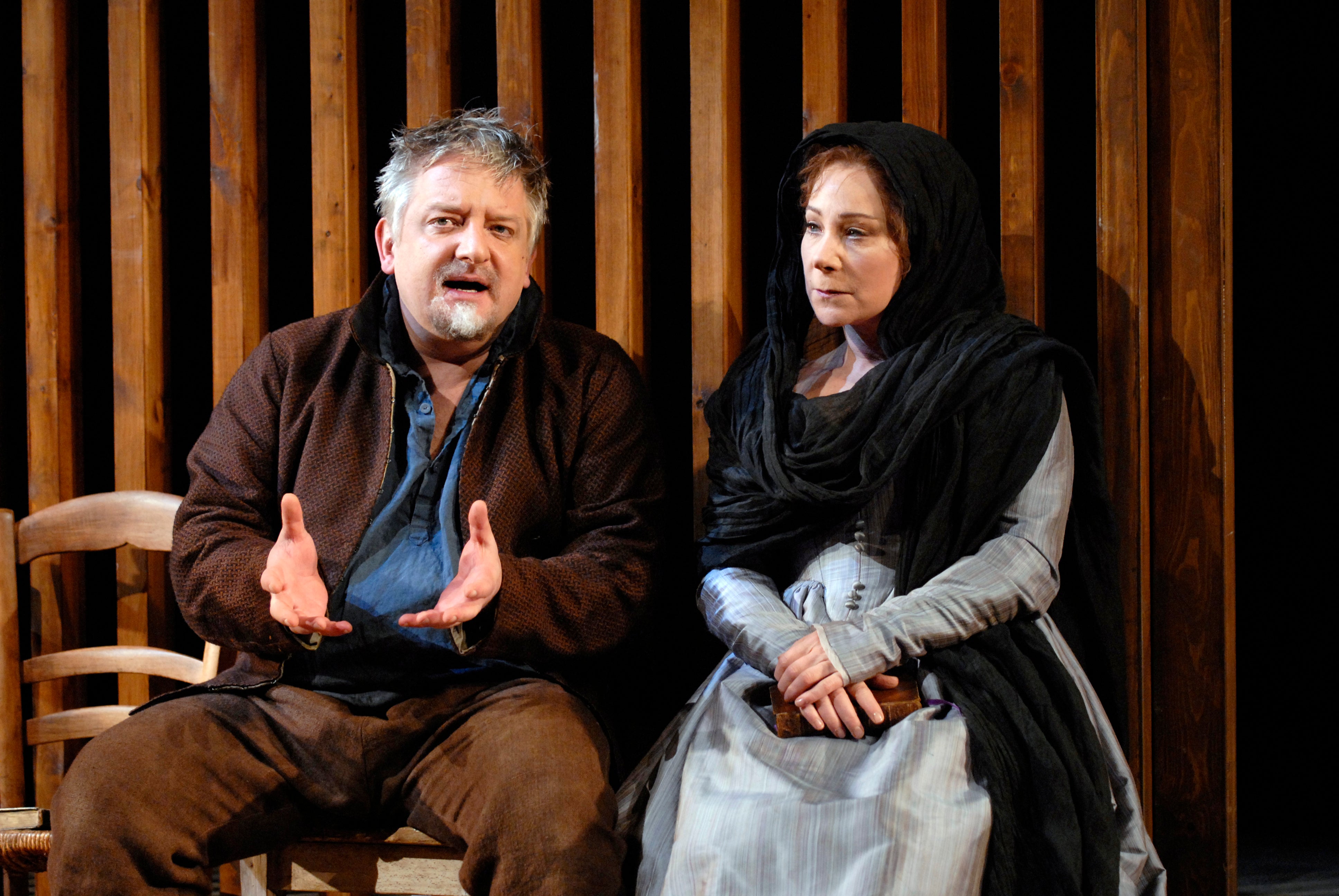 The actor alongside Zoë Wanamaker in ‘Much Ado About Nothing’ at the National Theatre, London