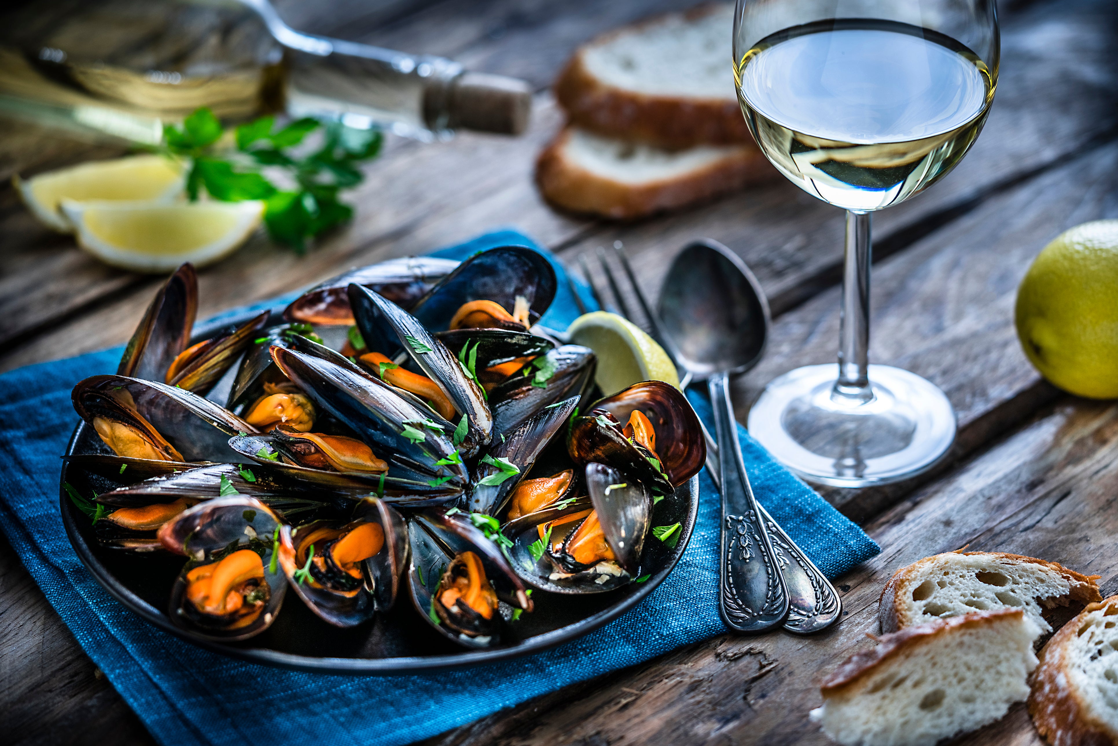 Delicate white fish and shellfish pair beautifully with unoaked white wines like Chablis or Picpoul