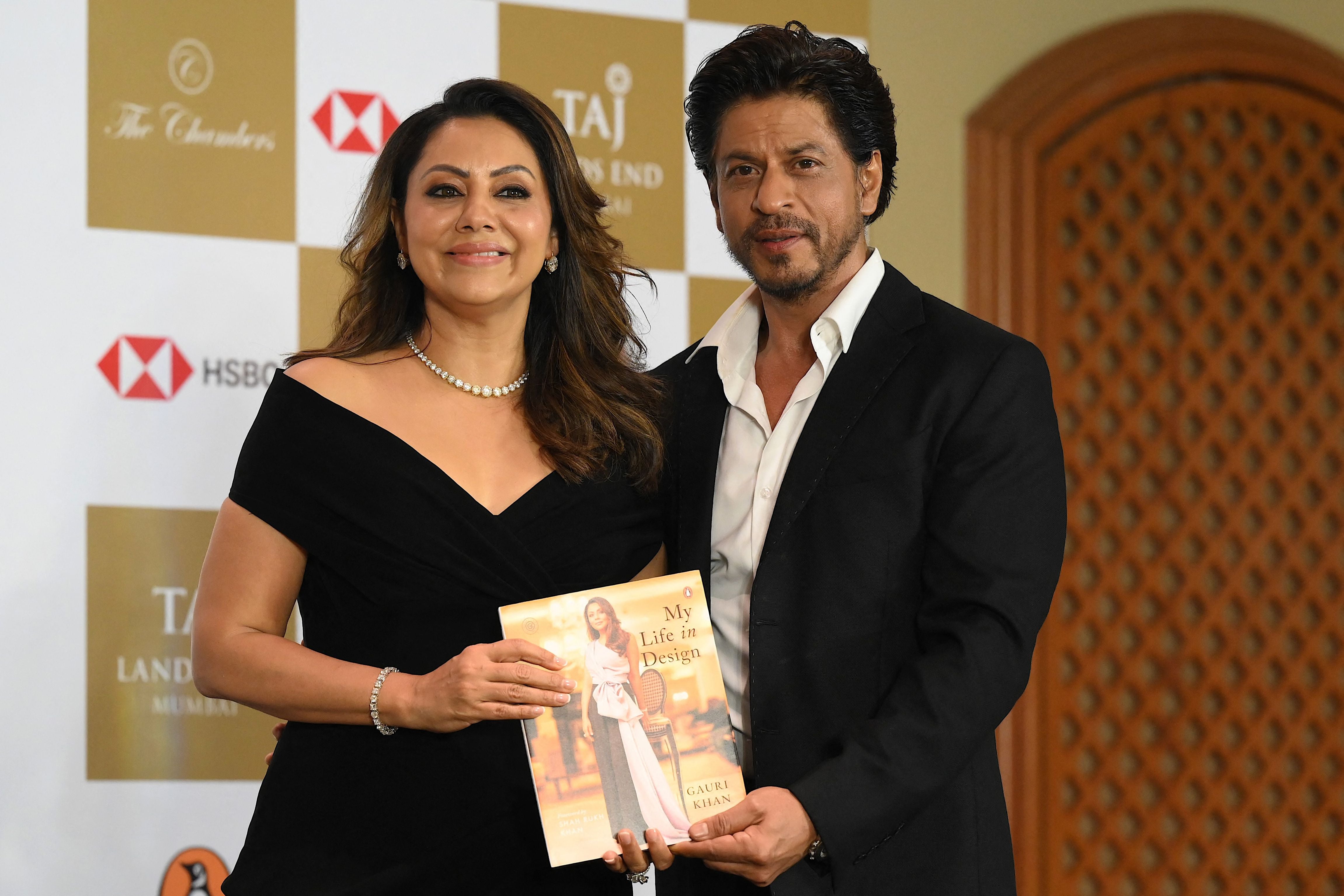 Bollywood actor Shah Rukh Khan (right) with his wife Gauri Khan; Khan has made it to the list for the first time, with an estimated wealth of £657 m