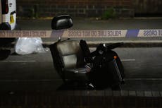 Floral tributes left for mobility scooter user who was stabbed to death