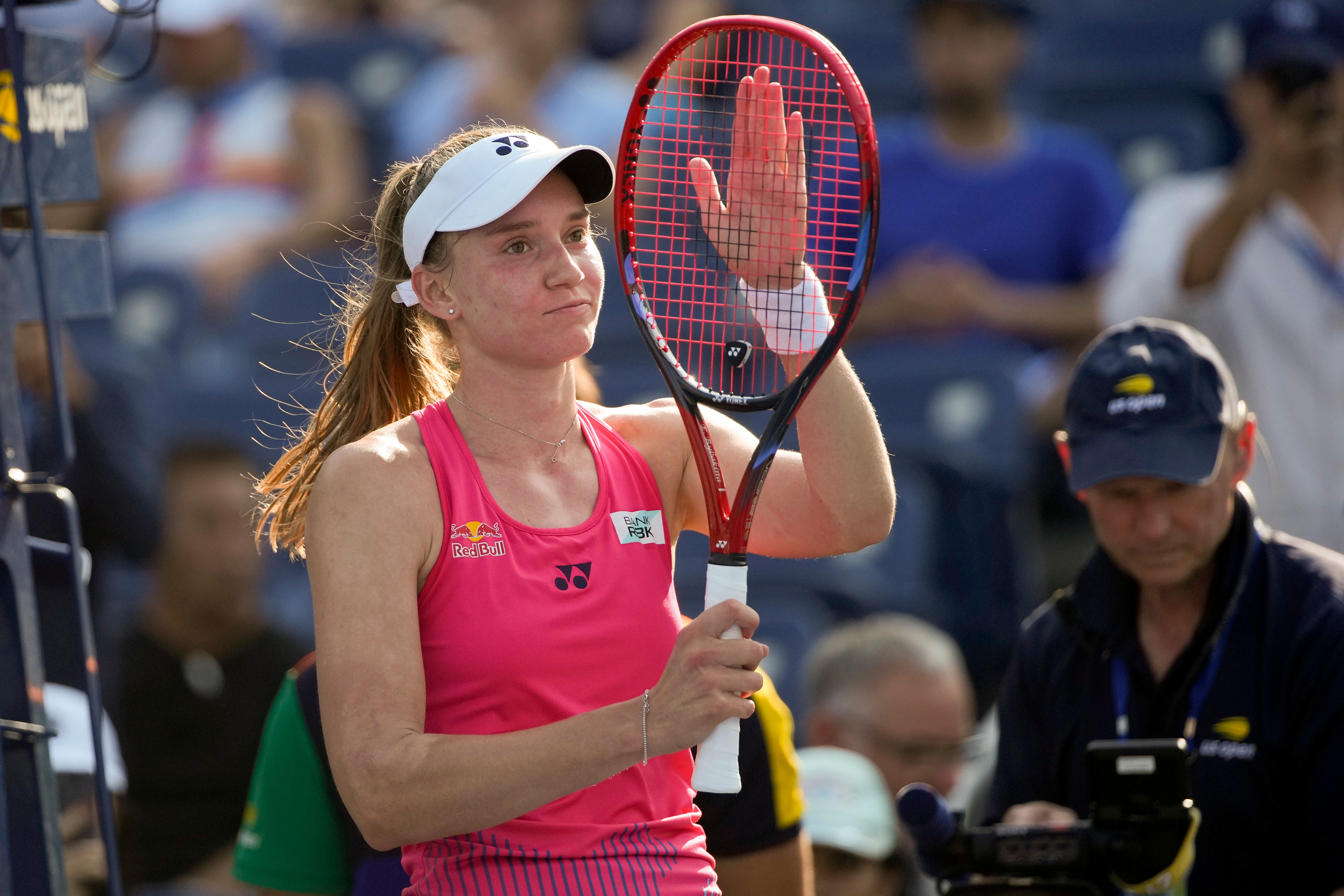 Elena Rybakina has withdrawn from the US Open ahead of her second-round match (Pamela Smith/AP)