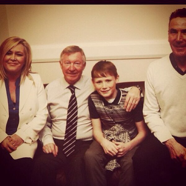 Scott McTominay as young Manchester United academy player pictured with Sir Alex Ferguson