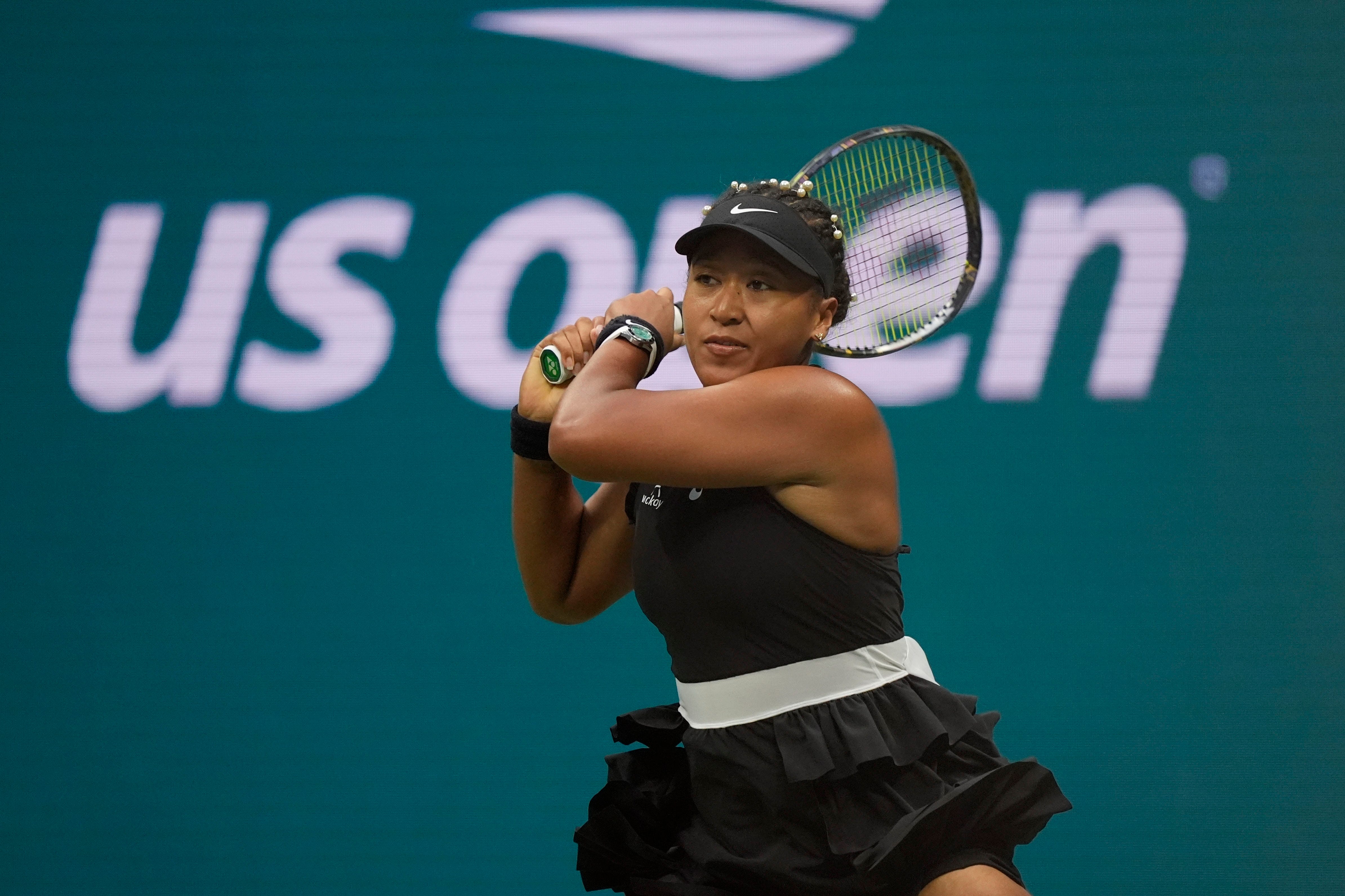 Naomi Osaka is out of the US Open after losing to Karolina Muchova (Matt Rourke/AP)