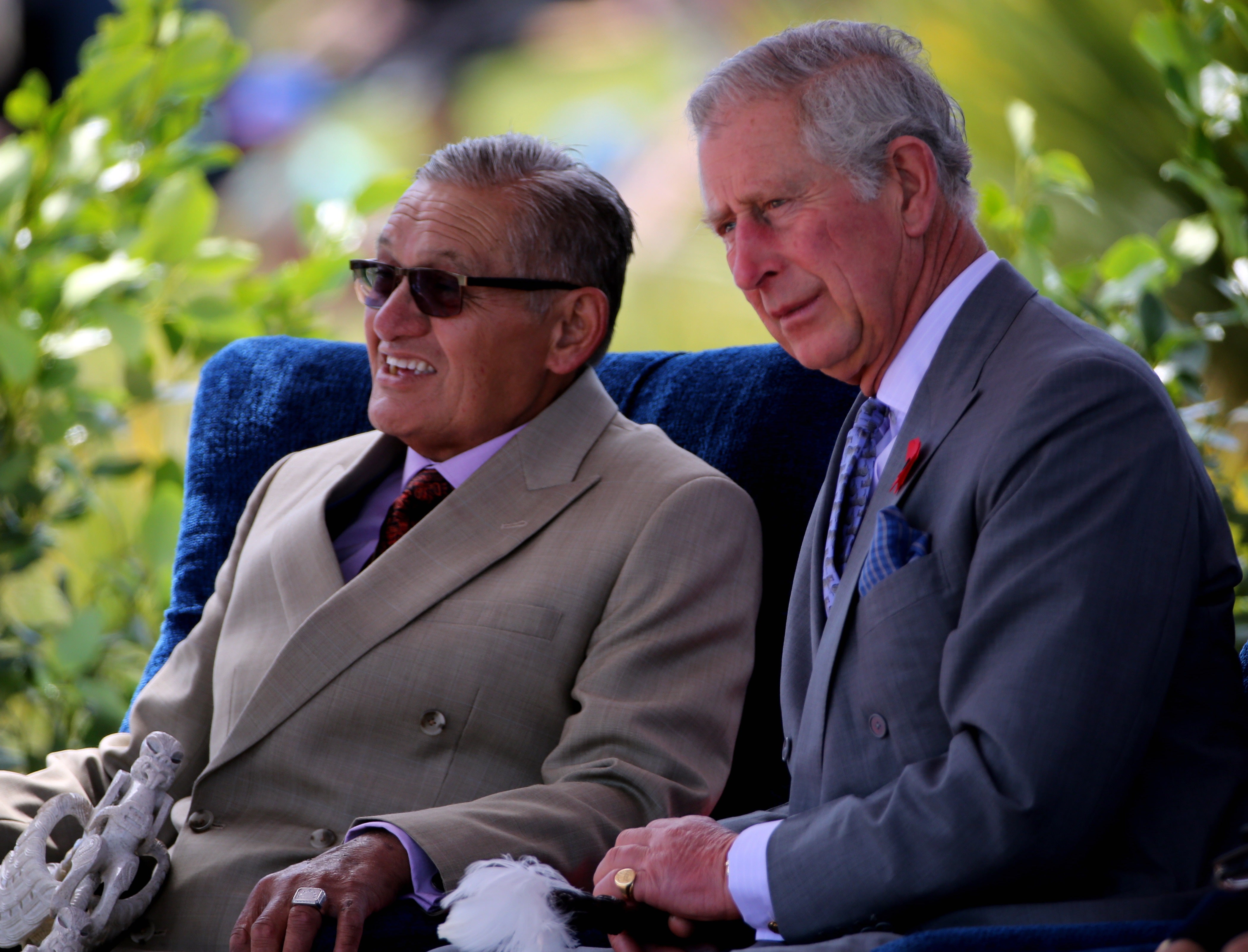 File: King Charles, right, with the Maori king Kiingi Tuheitia