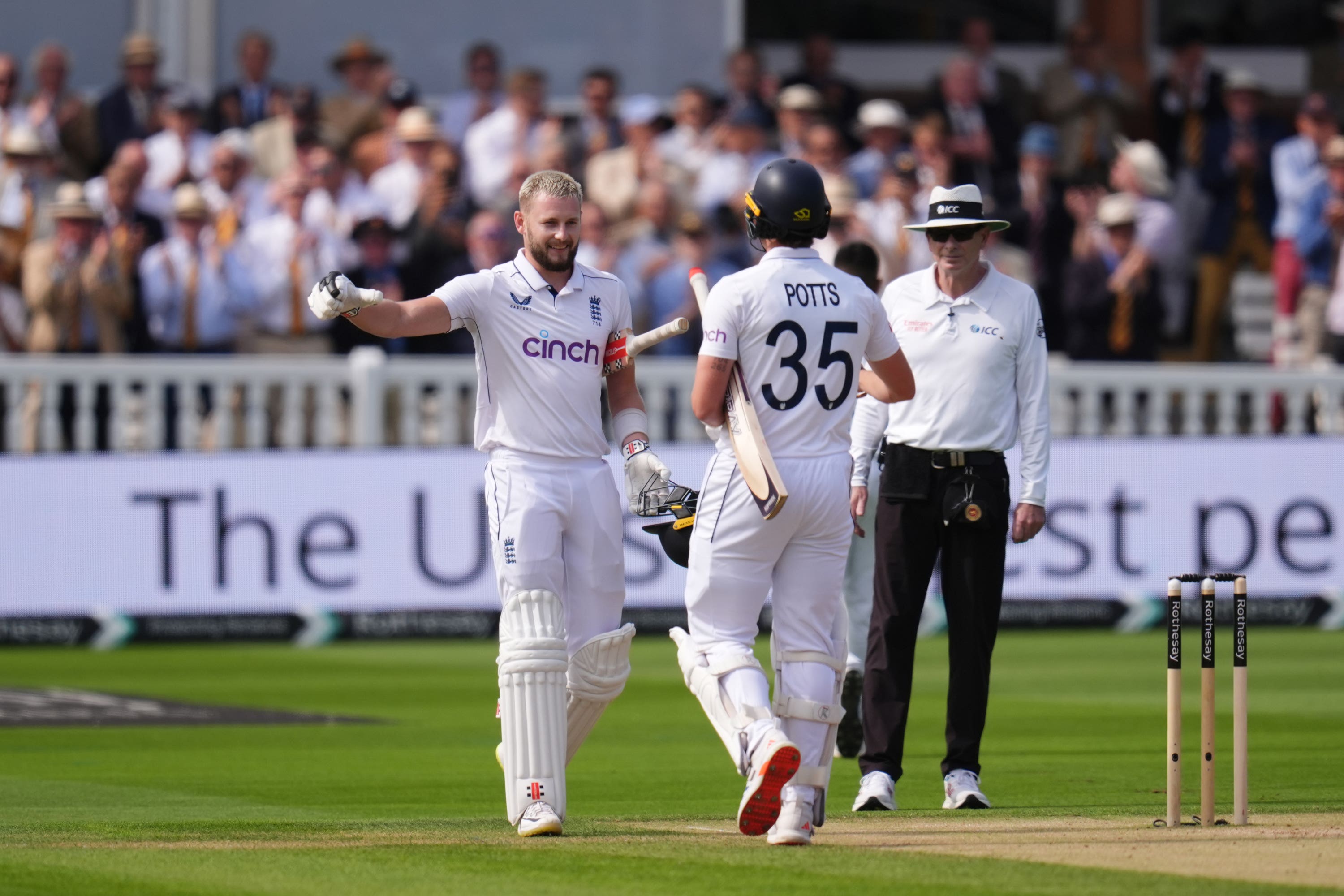 Gus Atkinson helped put England on top in the second Test (John Walton/PA)