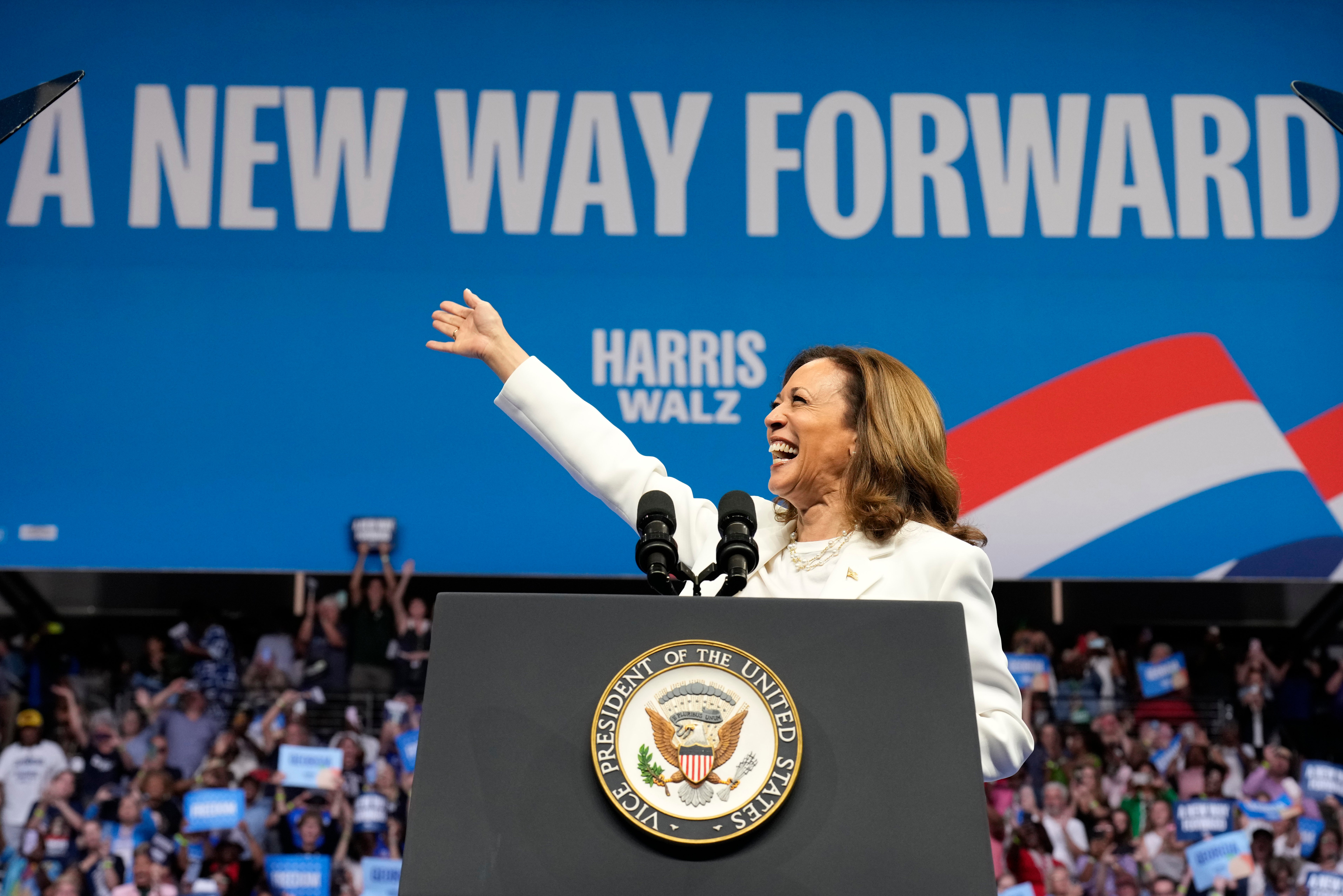 Kamala Harris is now polling competitively with Donald Trump in most battleground states, according to the latest data