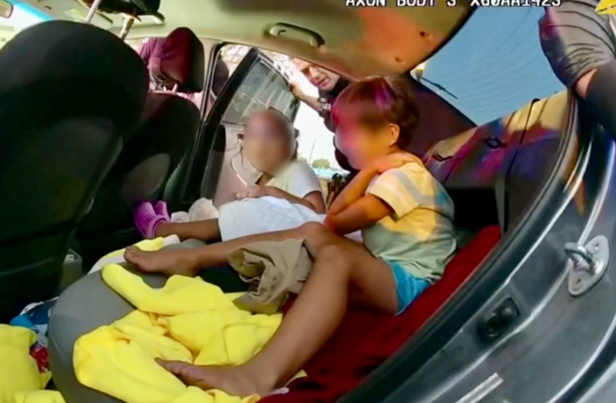 Two children were in the backseat of the vehicle the uncle was driving when he was pulled over by police.