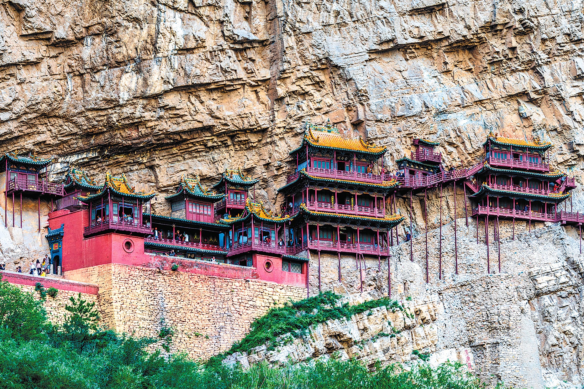 Xuankong Temple which is built into a cliff in Datong, Shanxi province, is one of the cultural landmarks that has inspired a scene in ‘Black Myth: Wukong’