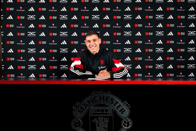 <p>Manchester United’s new signing Manuel Ugarte</p>