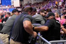 Man tasered after storming Trump rally press area – weeks after shooting