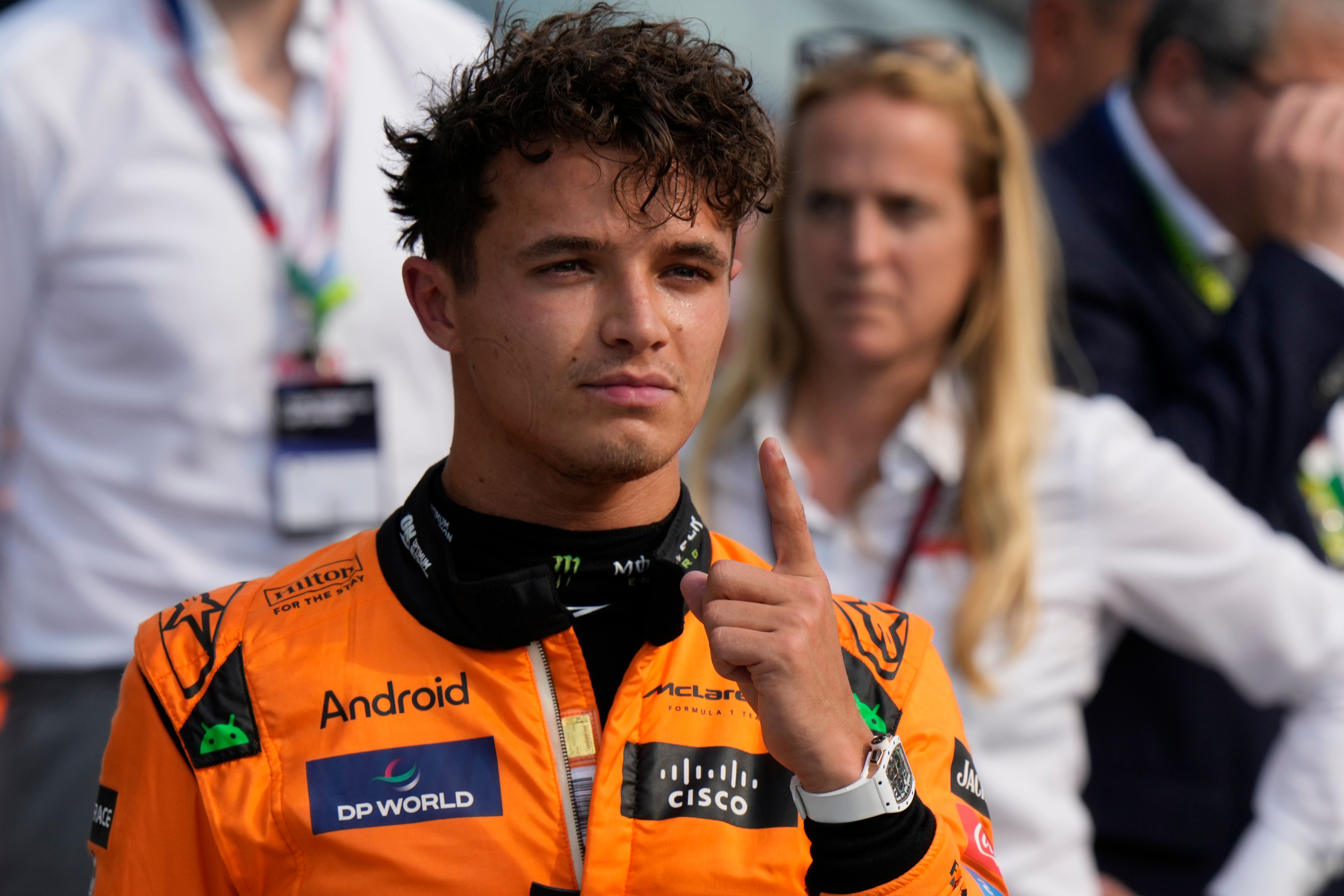 Lando Norris claimed pole at Monza (AP Photo/Luca Bruno)