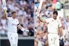 How Joe Root and Sir Alastair Cook compare as England Test run record broken