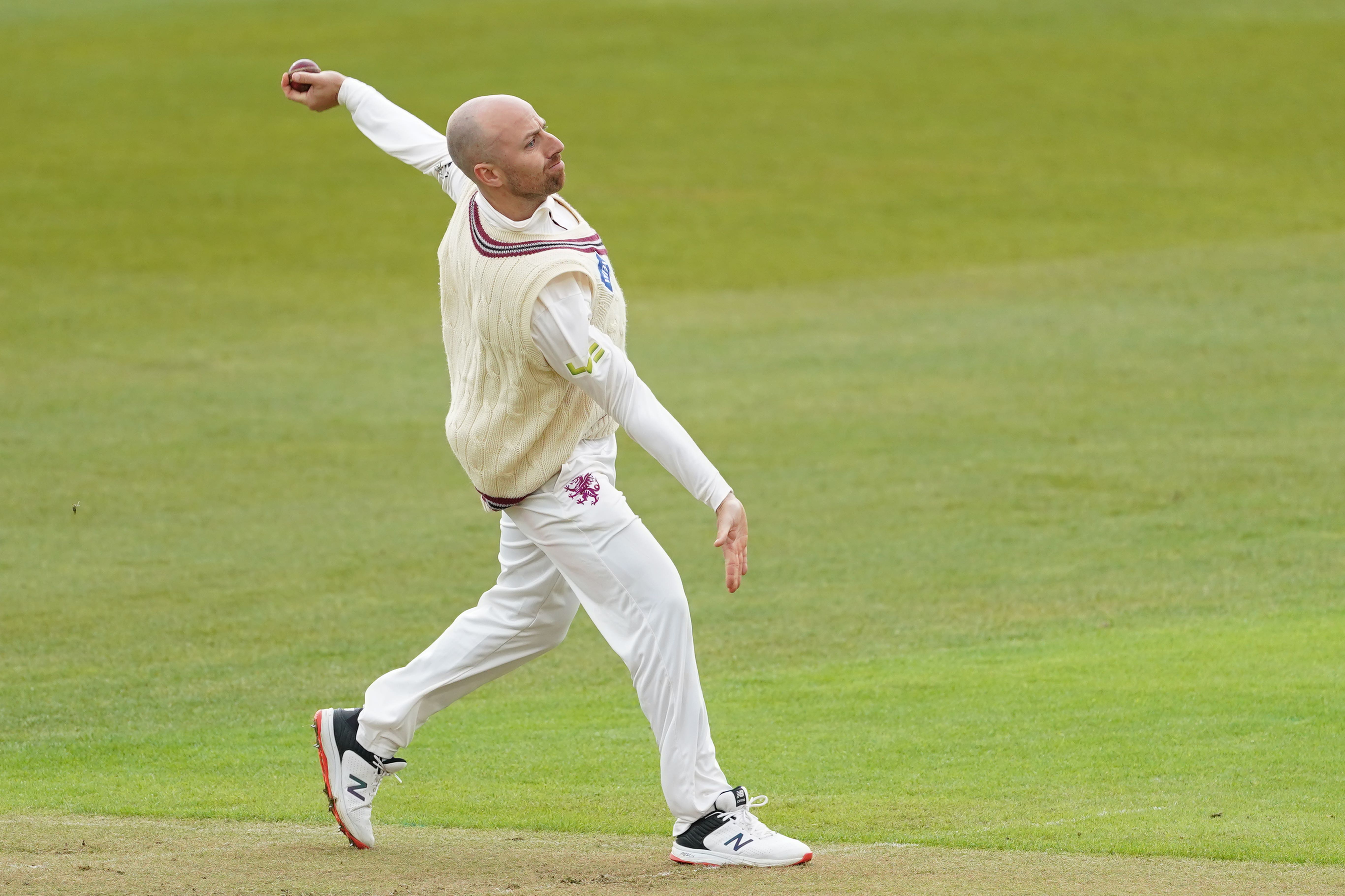 Jack Leach continued his fine form for Somerset with a key role in their emphatic victory over Durham (Joe Giddens/PA)