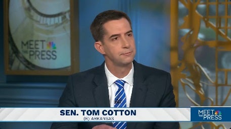 Republicans took different positions on Trump’s proposal to force insurance companies to cover IVF treatments on Sunday with Tom Cotton (pictured) saying he was ‘open’ to the plan