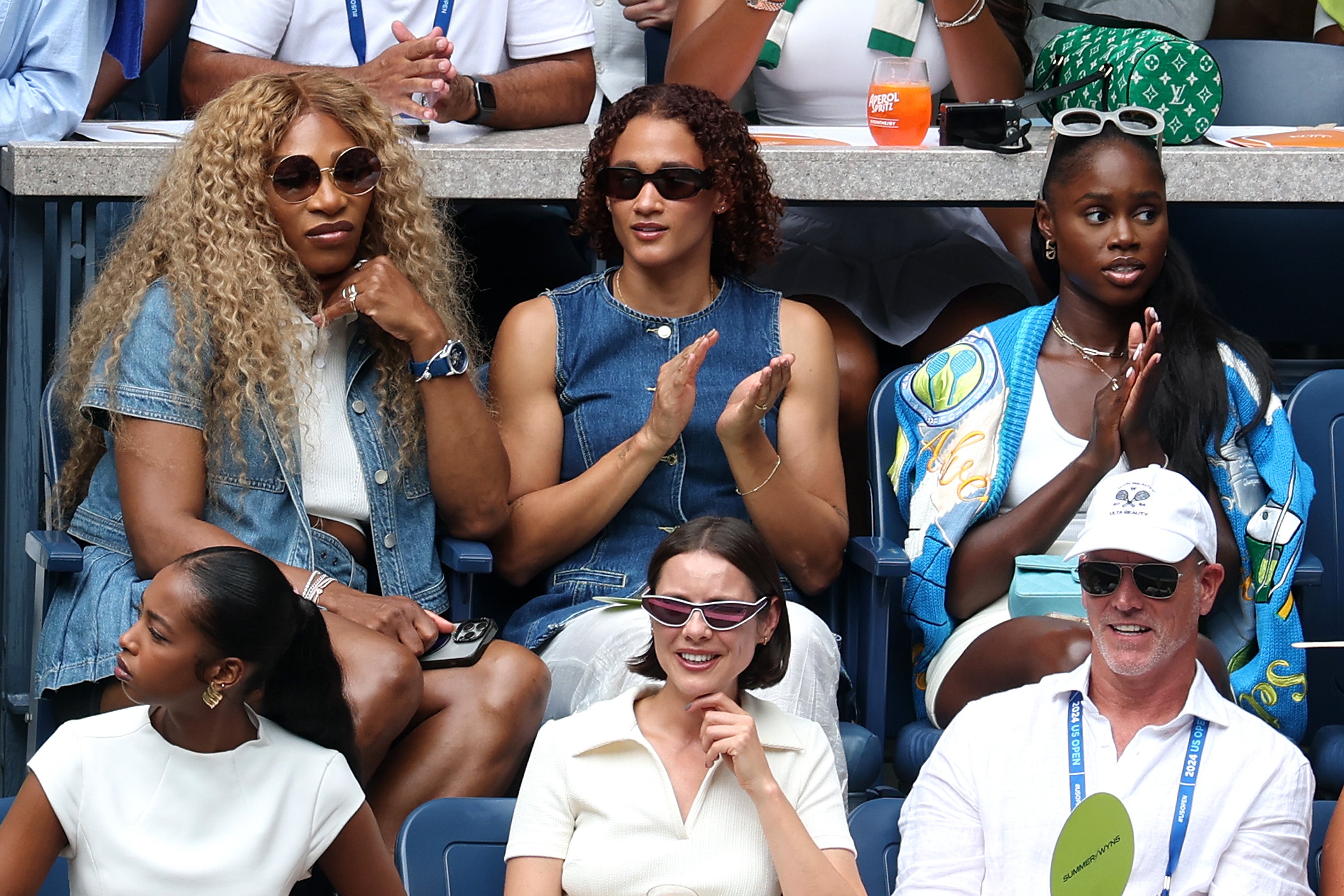 Serena Williams sat in a suite to watch Jannik Sinner play on August 31