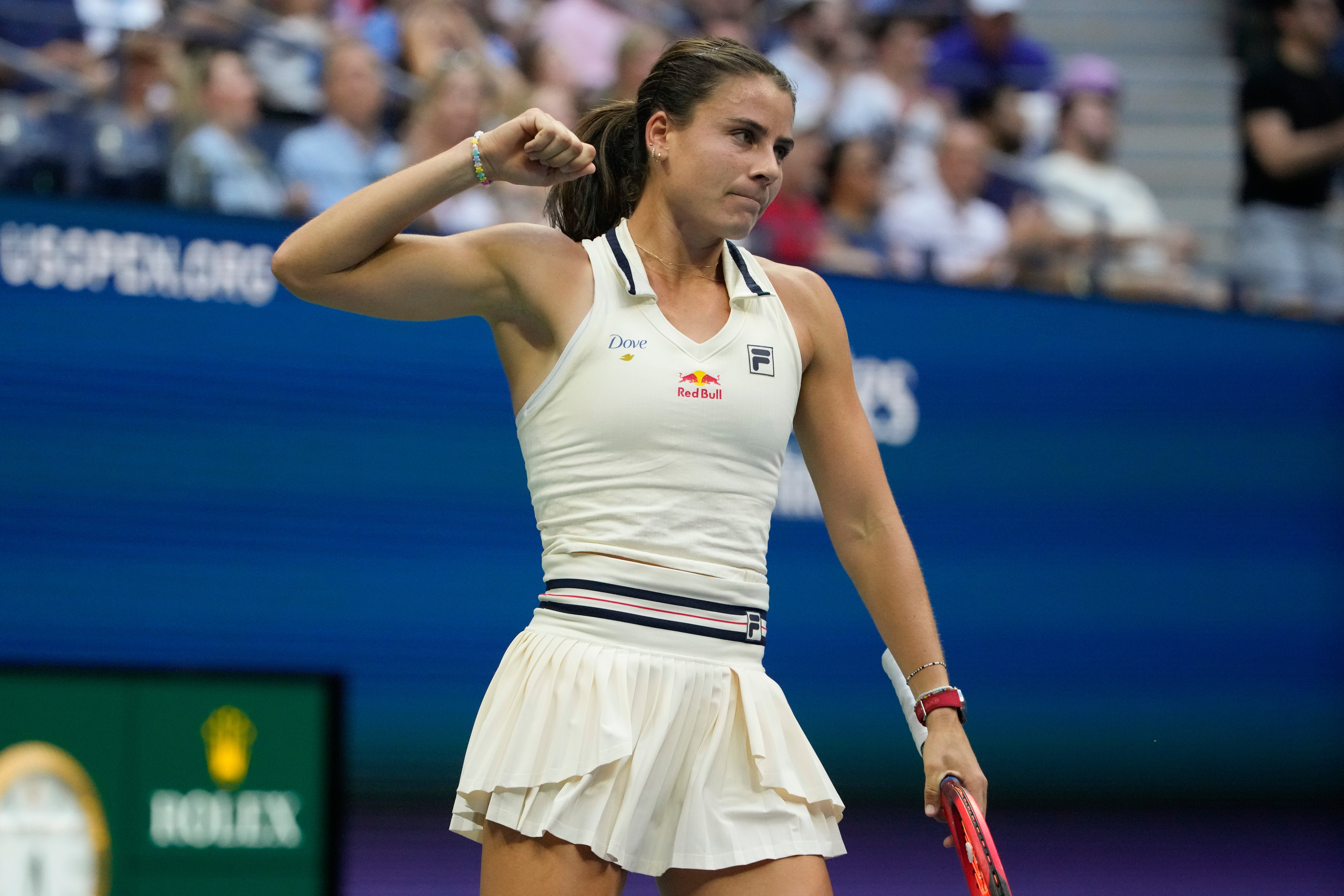 Emma Navarro (pictured) takes on Paula Badosa in the quarter-finals next (Pamela Smith/AP)