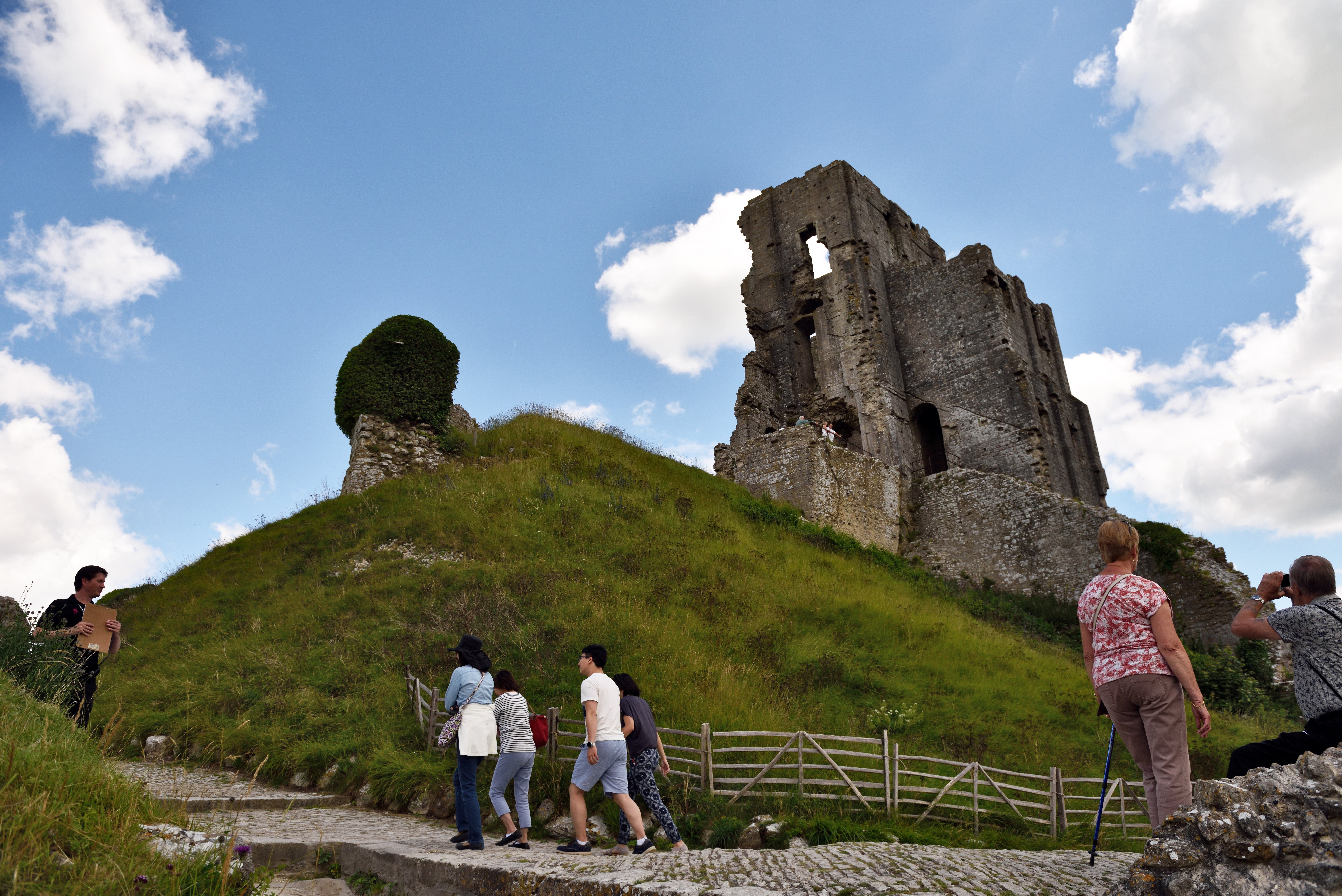 Visitors at Corfe Castle, Dorset