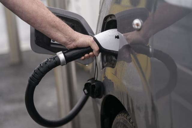 <p>An electric vehicle charging station at Skelton Lake Service Station in Leeds </p>