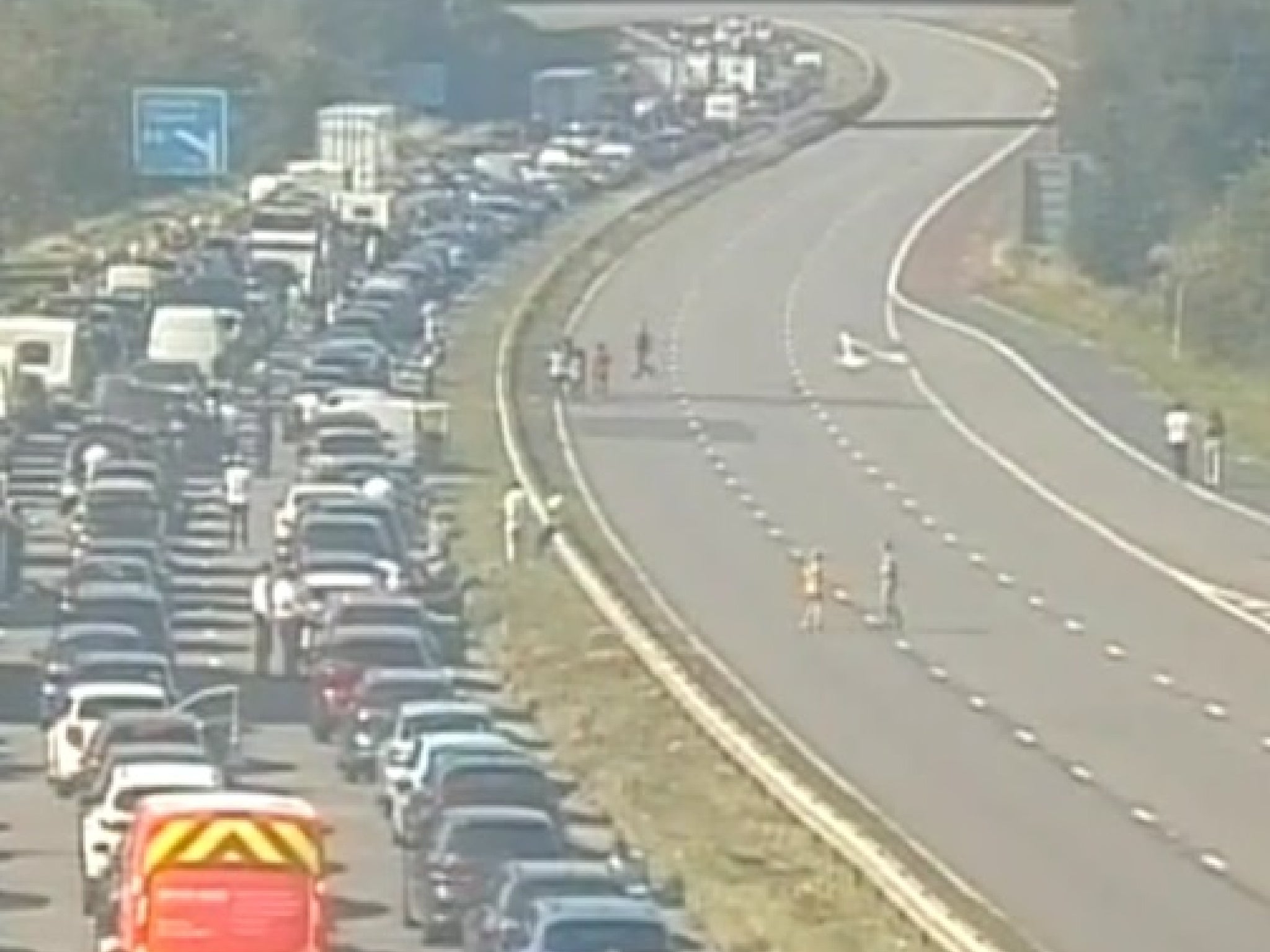 CCTV captured children playing on the M6 carriageway