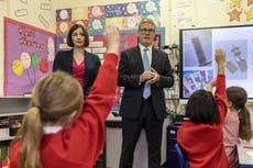 One-word Ofsted grade scrap a relief for parents, says Starmer on school visit