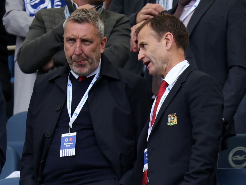 Ashworth alongside Manchester United’s new technical director Jason Wilcox