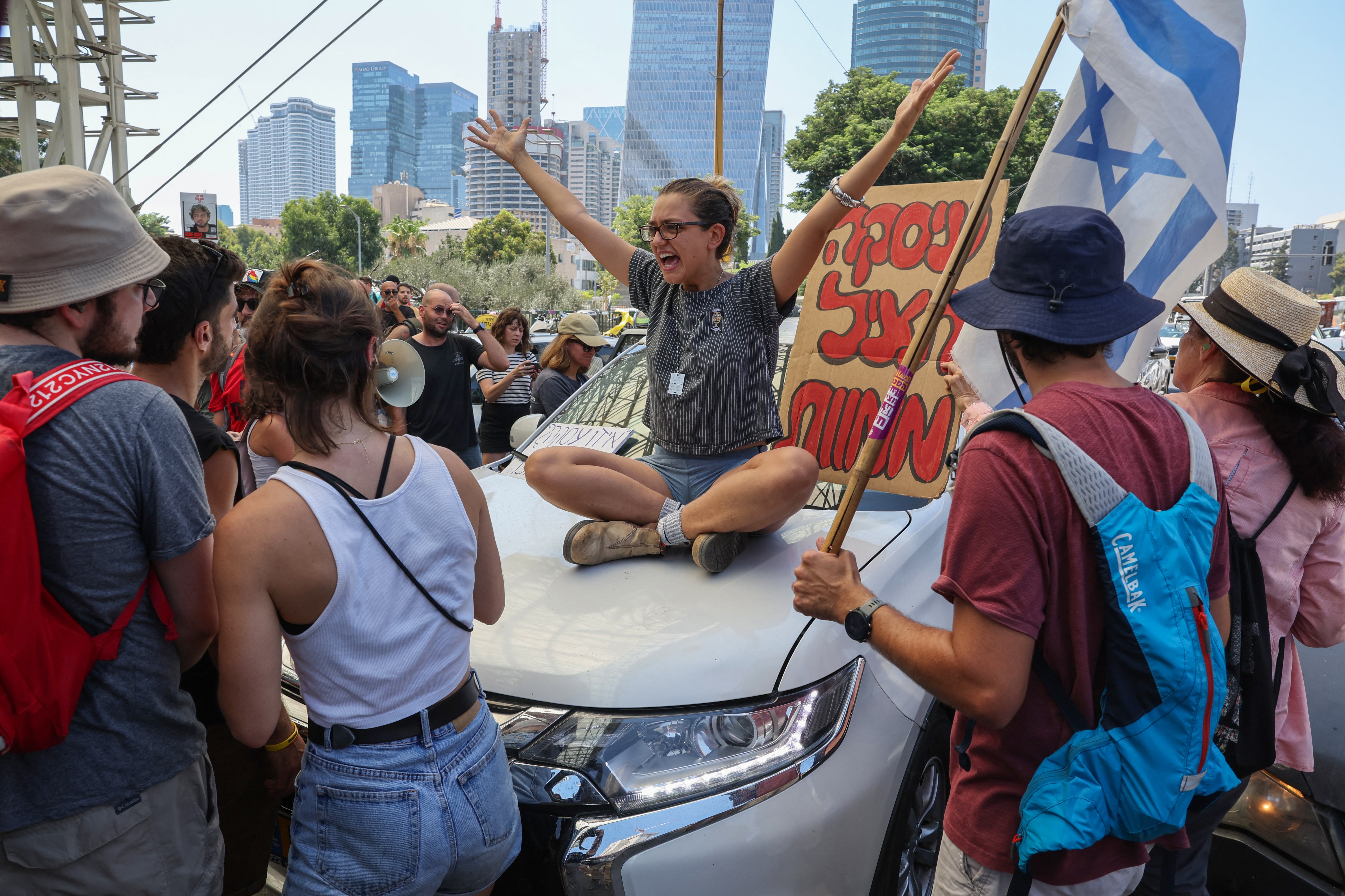 Protests in Israel began on Monday