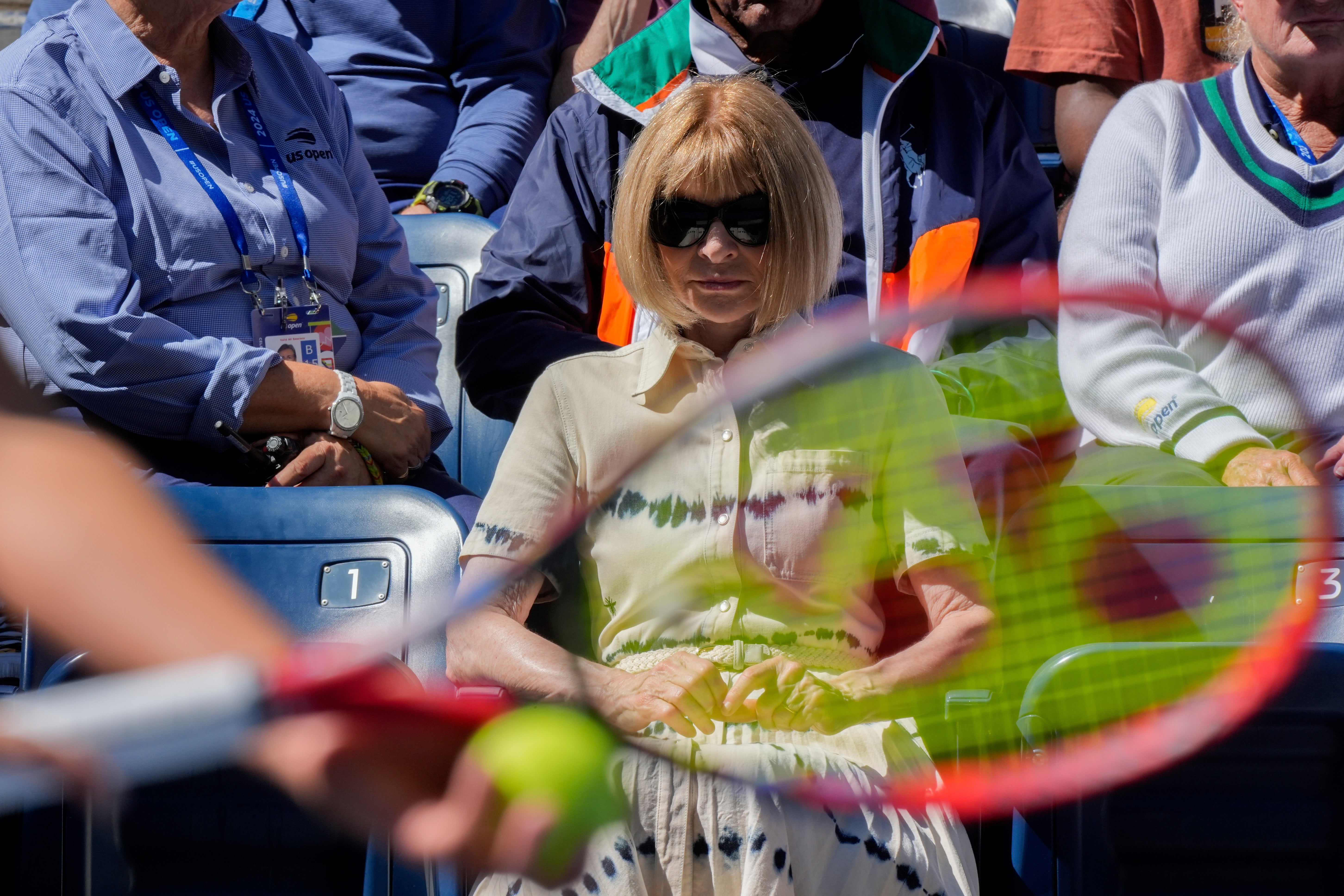 Anna Wintour was in Draper’s box on Louis Armstrong (Eduardo Munoz Alvarez/AP)