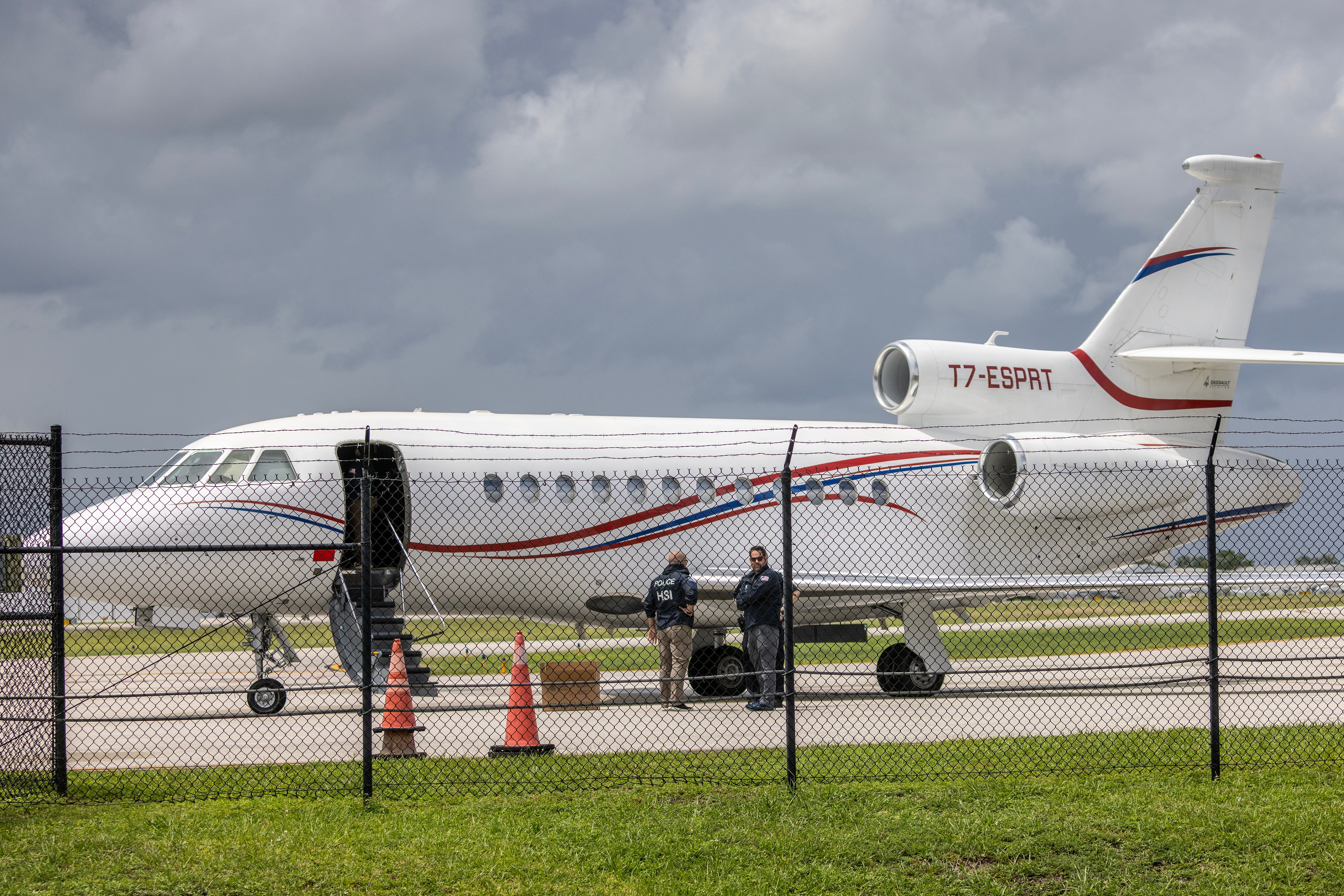 The aircraft is seen at the Fort Lauderdale Executive Airport in Florida