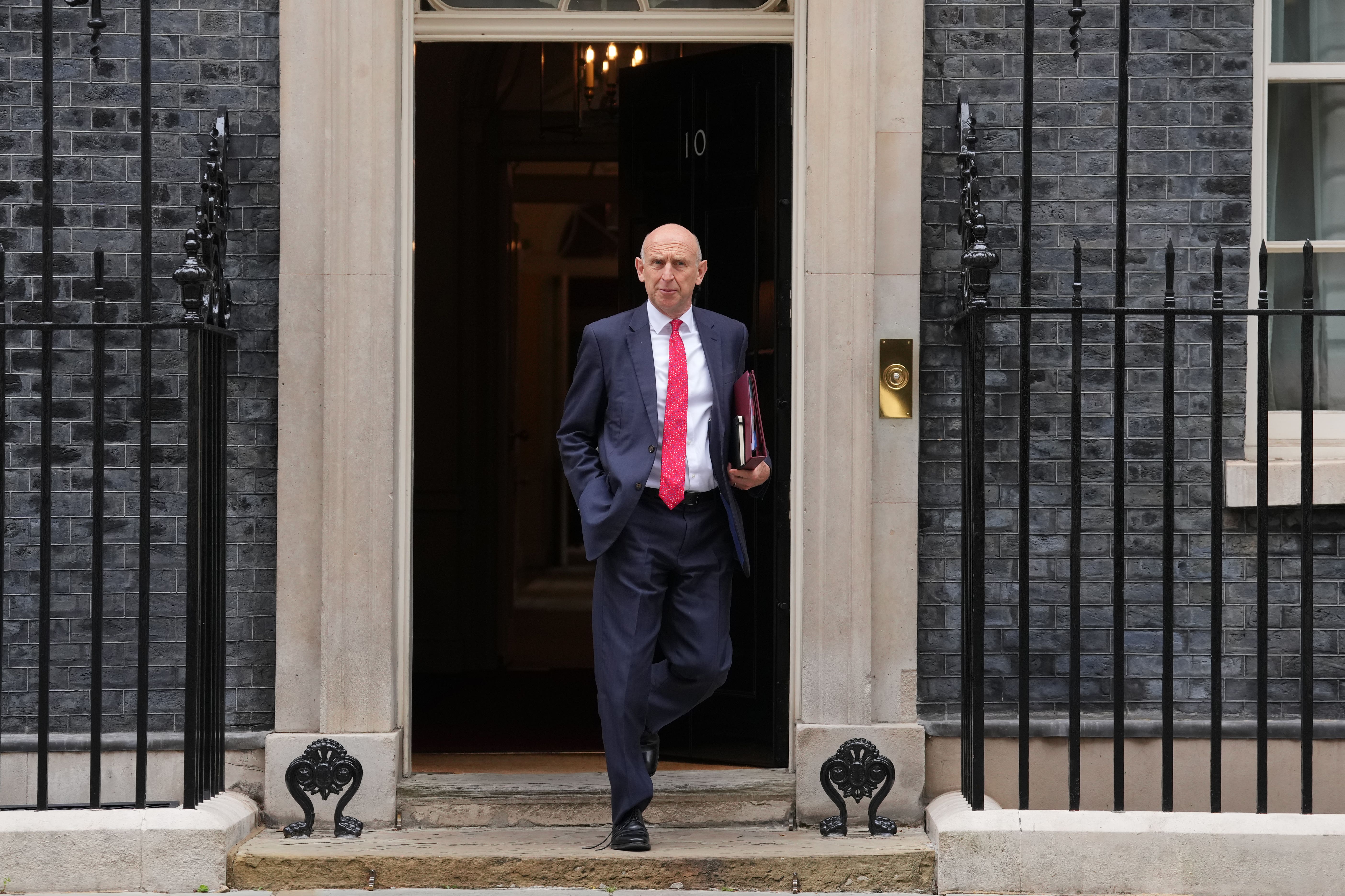 Defence Secretary John Healey leaving Downing Street, London, after a Cabinet meeting. Picture date: Tuesday July 23, 2024.