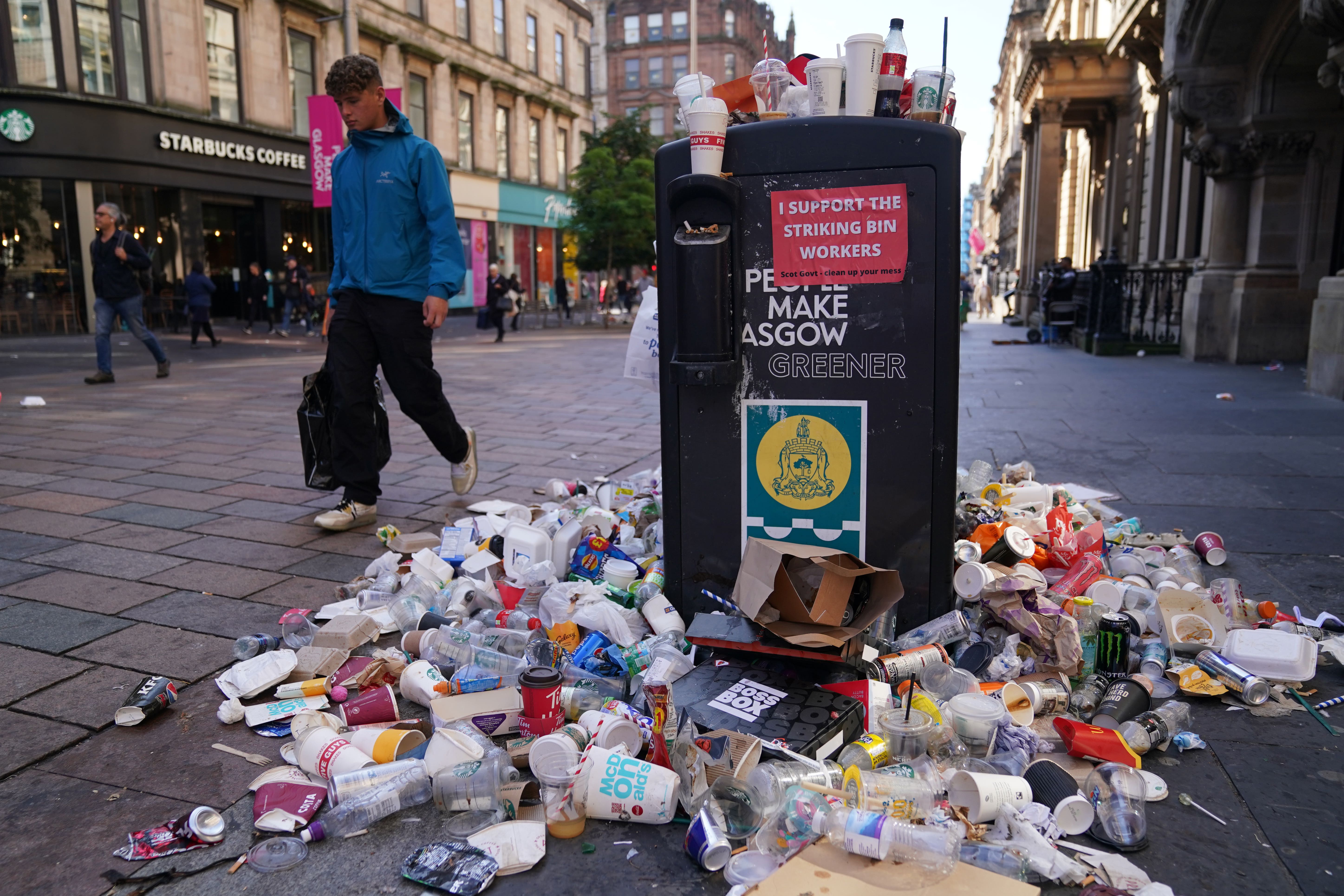 Council workers have voted to reject a pay offer leading to renewed fears of a bin strike (Andrew Milligan/PA)