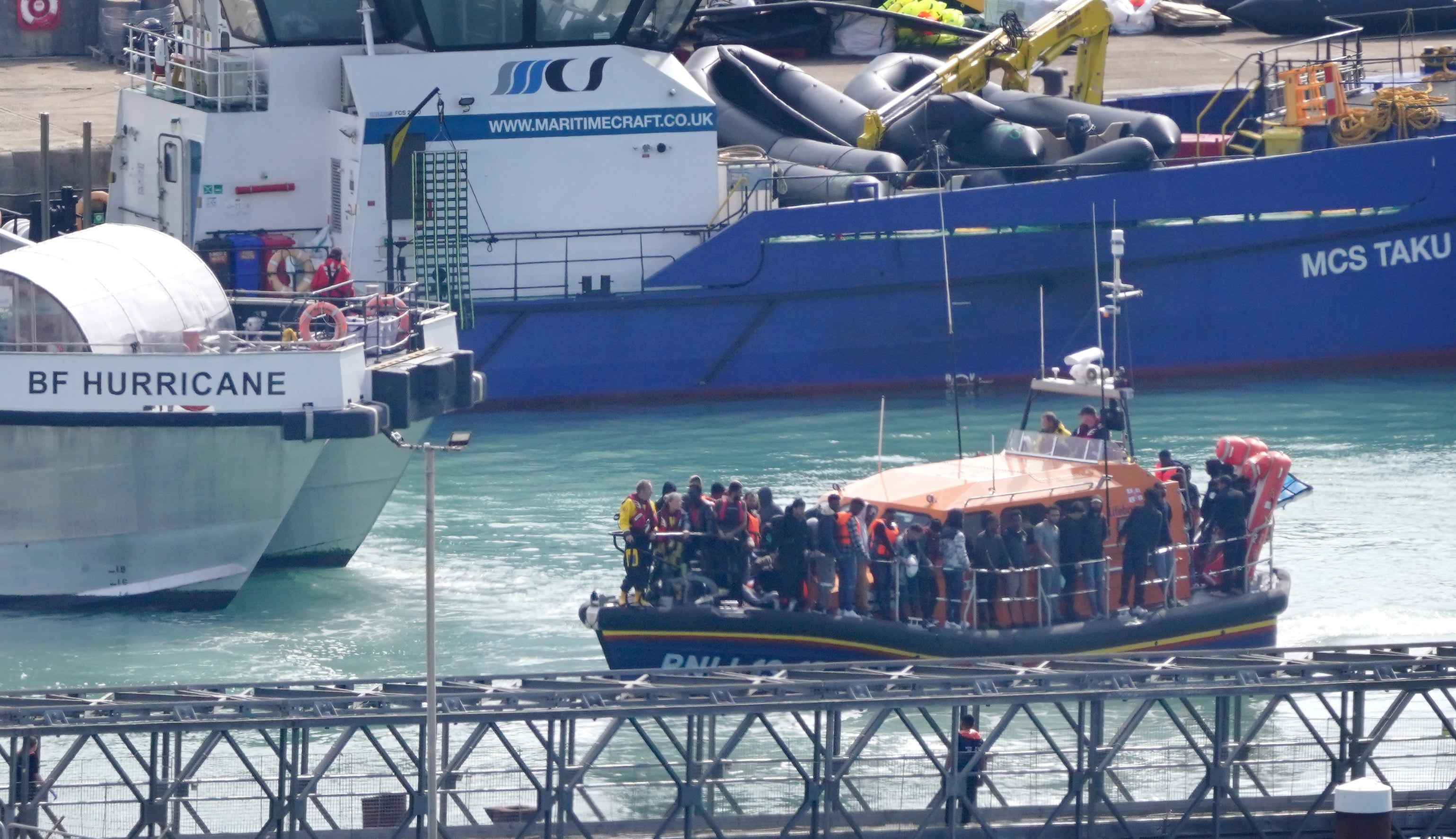 Some survivors were brought in to Dover on Tuesday