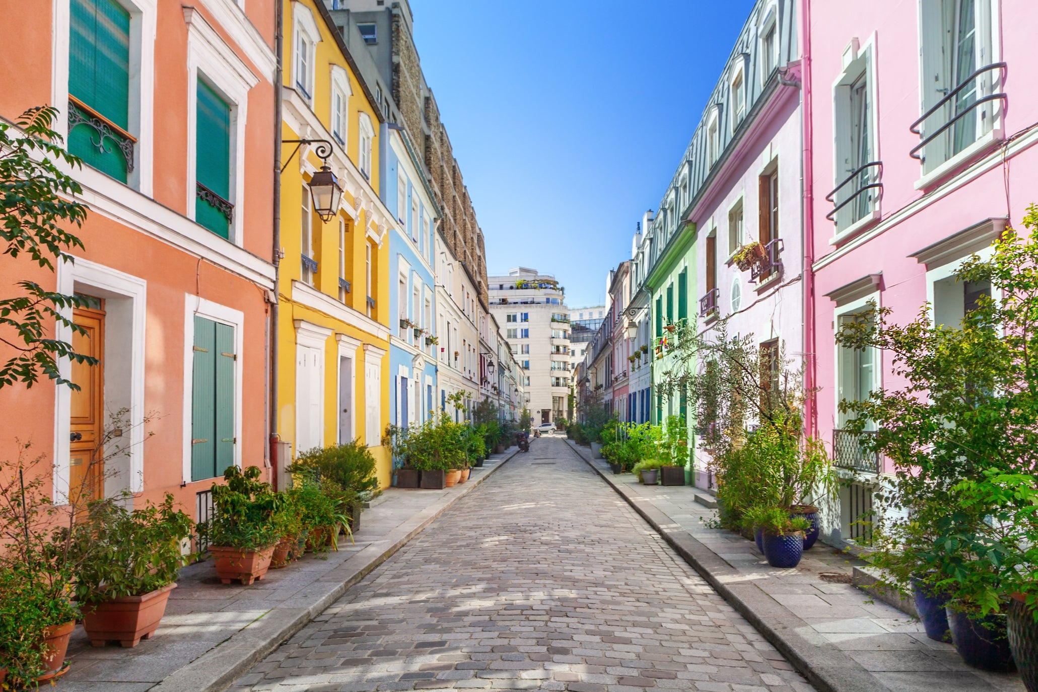 Rue Crémieux is one of the most photographed streets in Paris due to its quirky colour palette