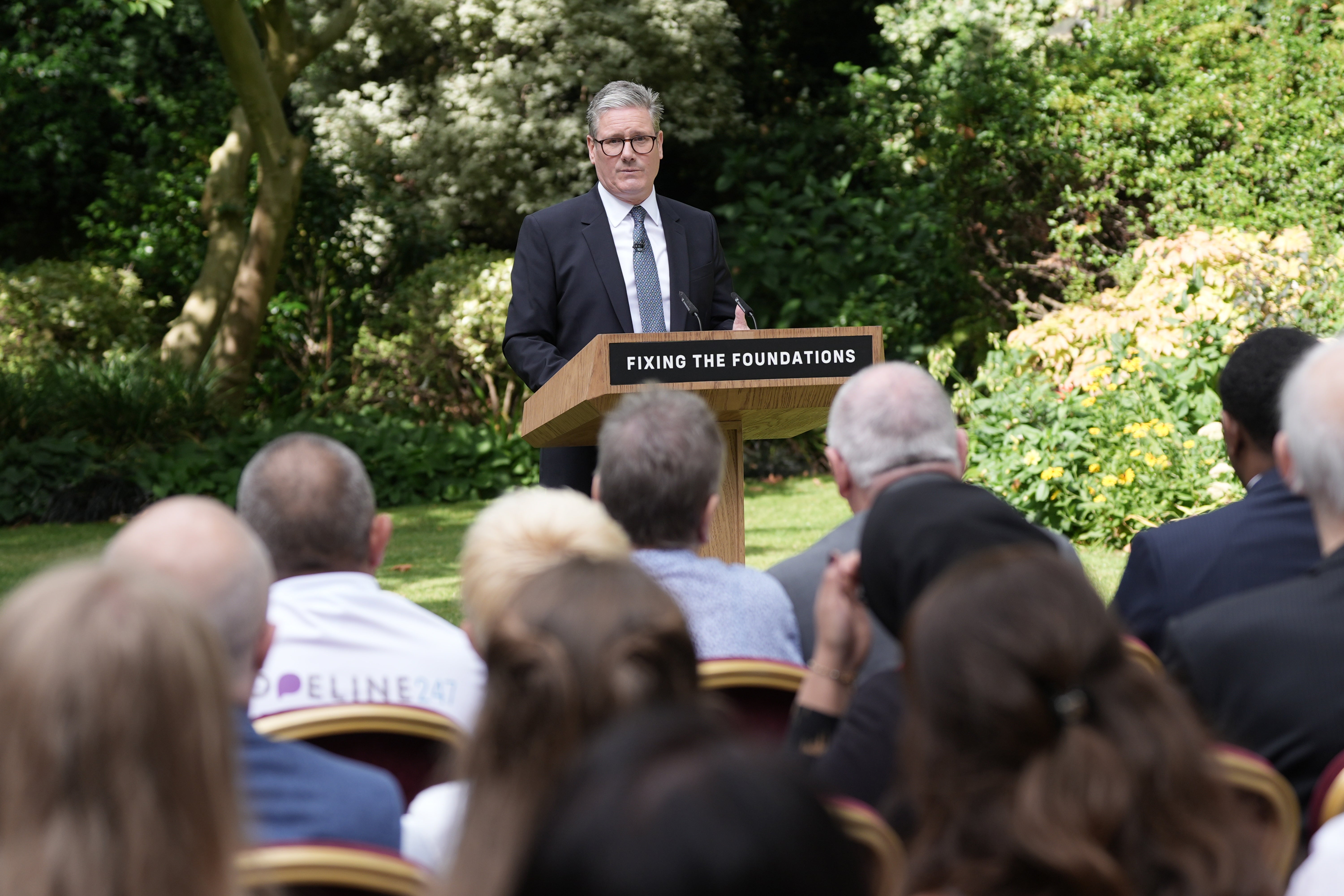 Sir Keir Starmer set a sober tone ahead of Parliament’s return from the summer recess (Stefan Rousseau/PA)