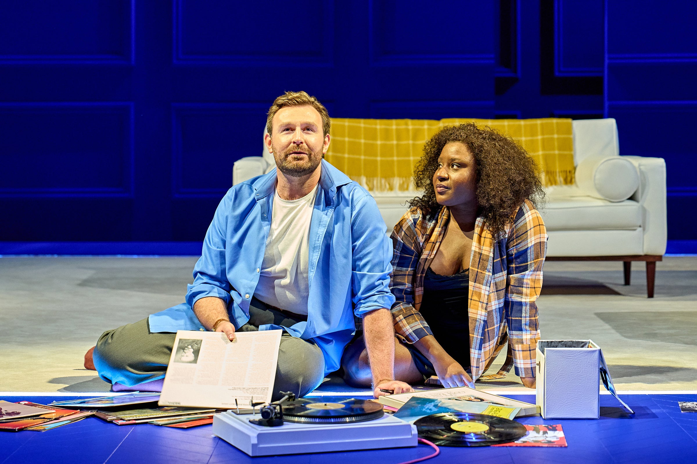 James McArdle (Henry) and Susan Wokoma (Charlotte) in ‘The Real Thing’ at The Old Vic