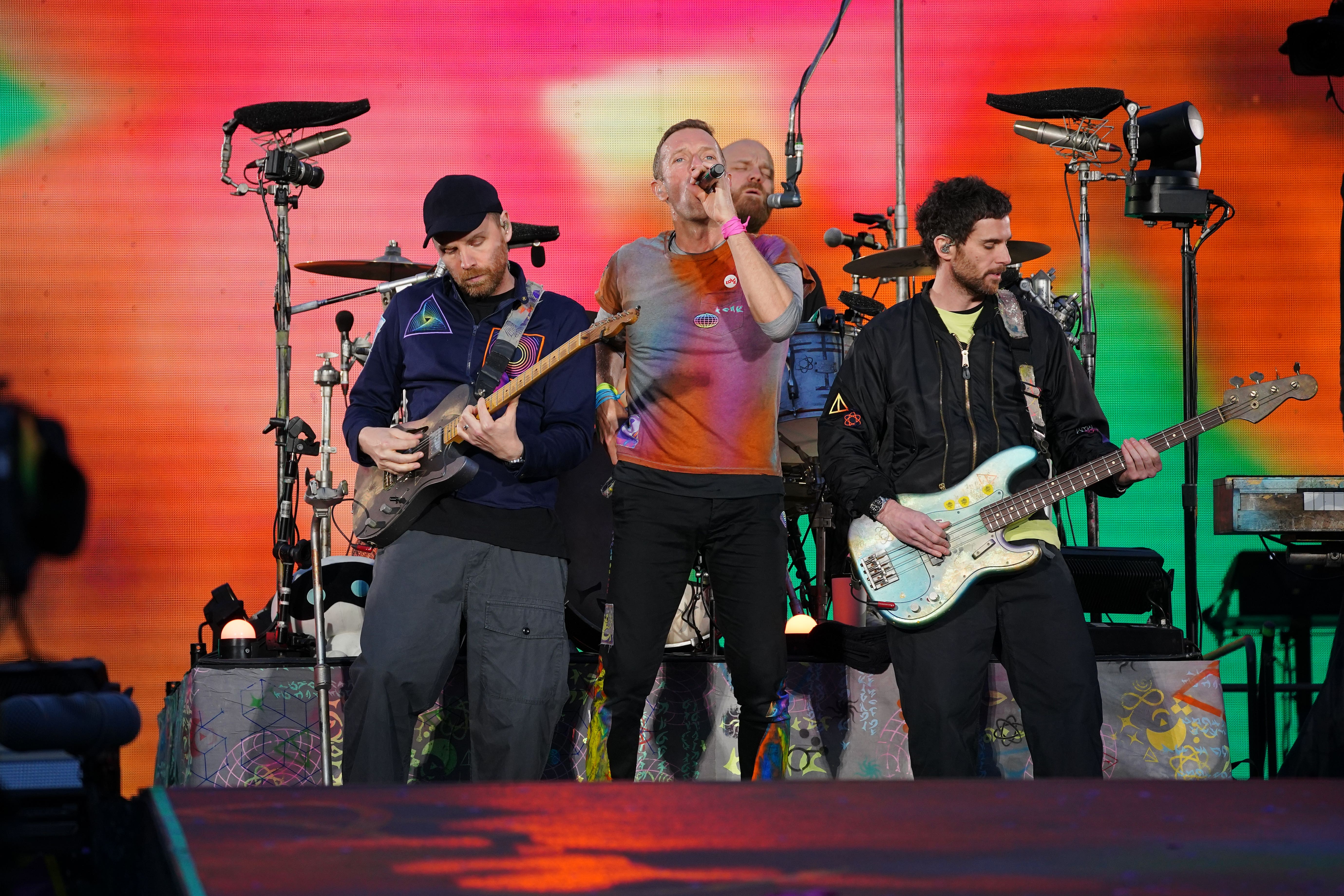 Coldplay perform in Manchester in 2023 (Peter Byrne/PA)