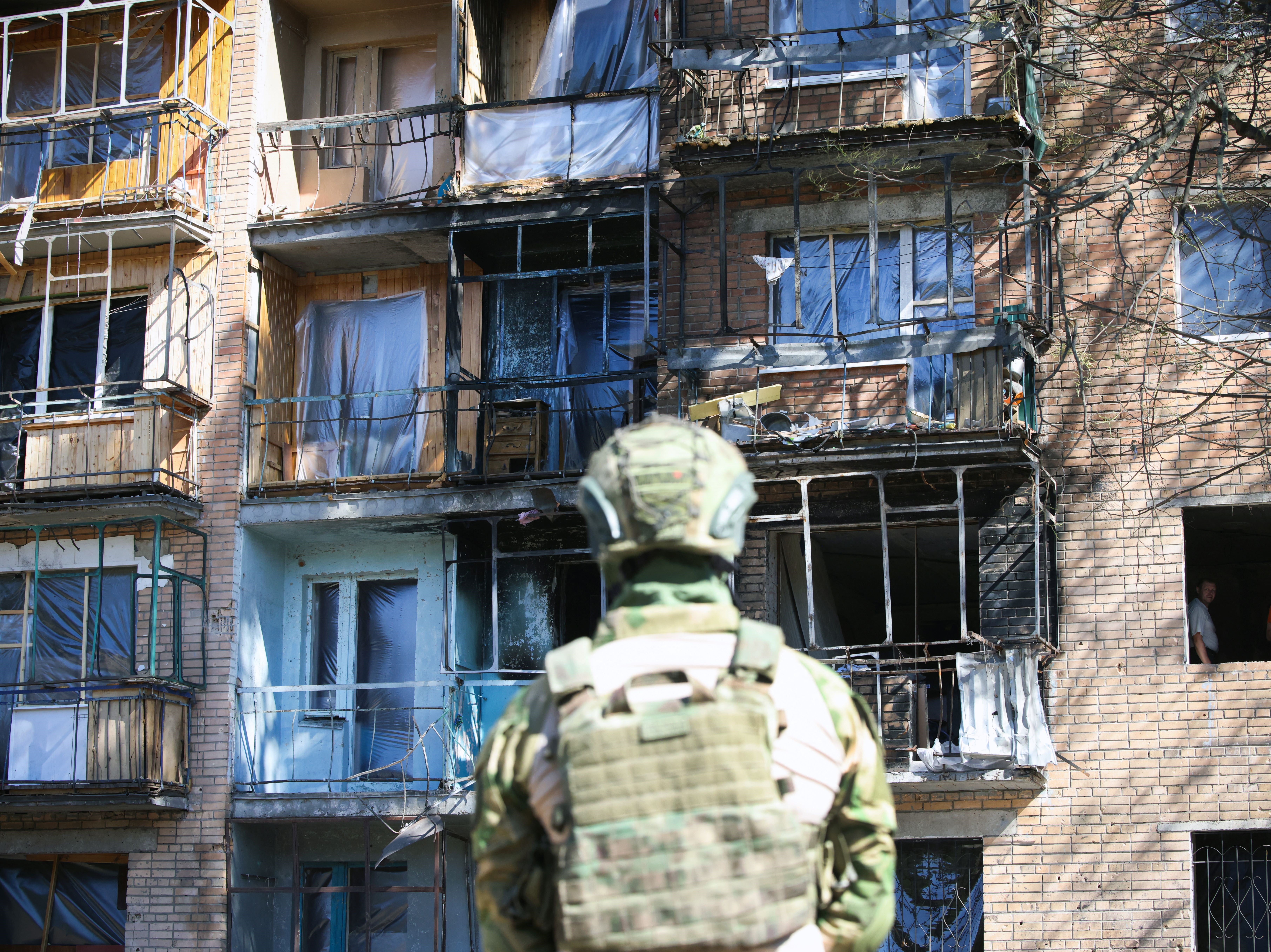 The aftermath of Ukrainian strikes on Kursk last month