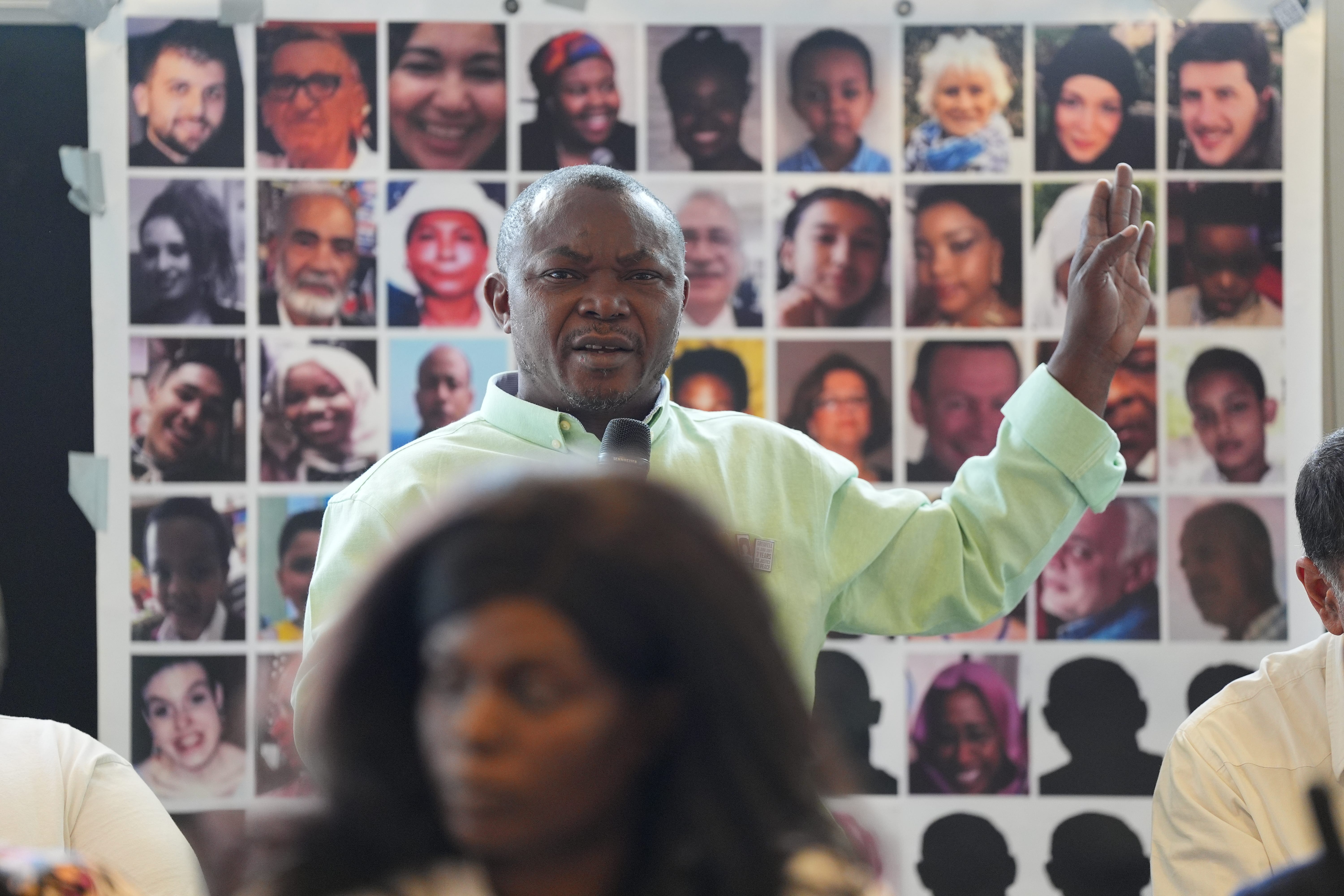 Grenfell survivor Francis Dean during a press conference (Yui Mok/PA)