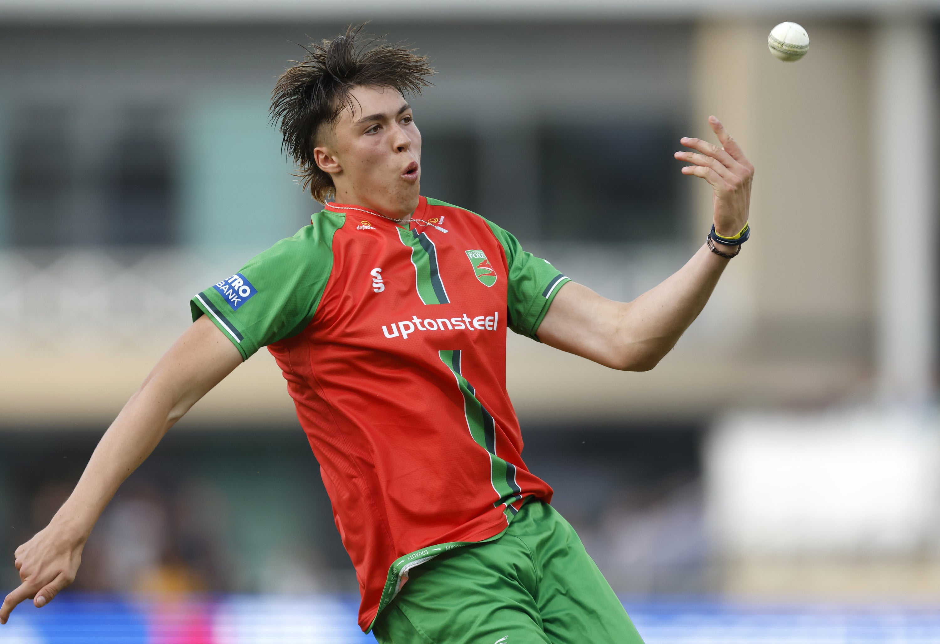 Josh Hull in action for Leicestershire (Nigel French/PA).