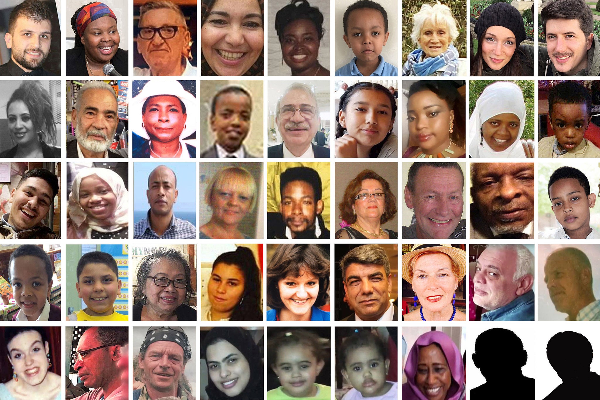 Never forget: 45 of the 72 people who lost their lives in the Grenfell fire seven years ago