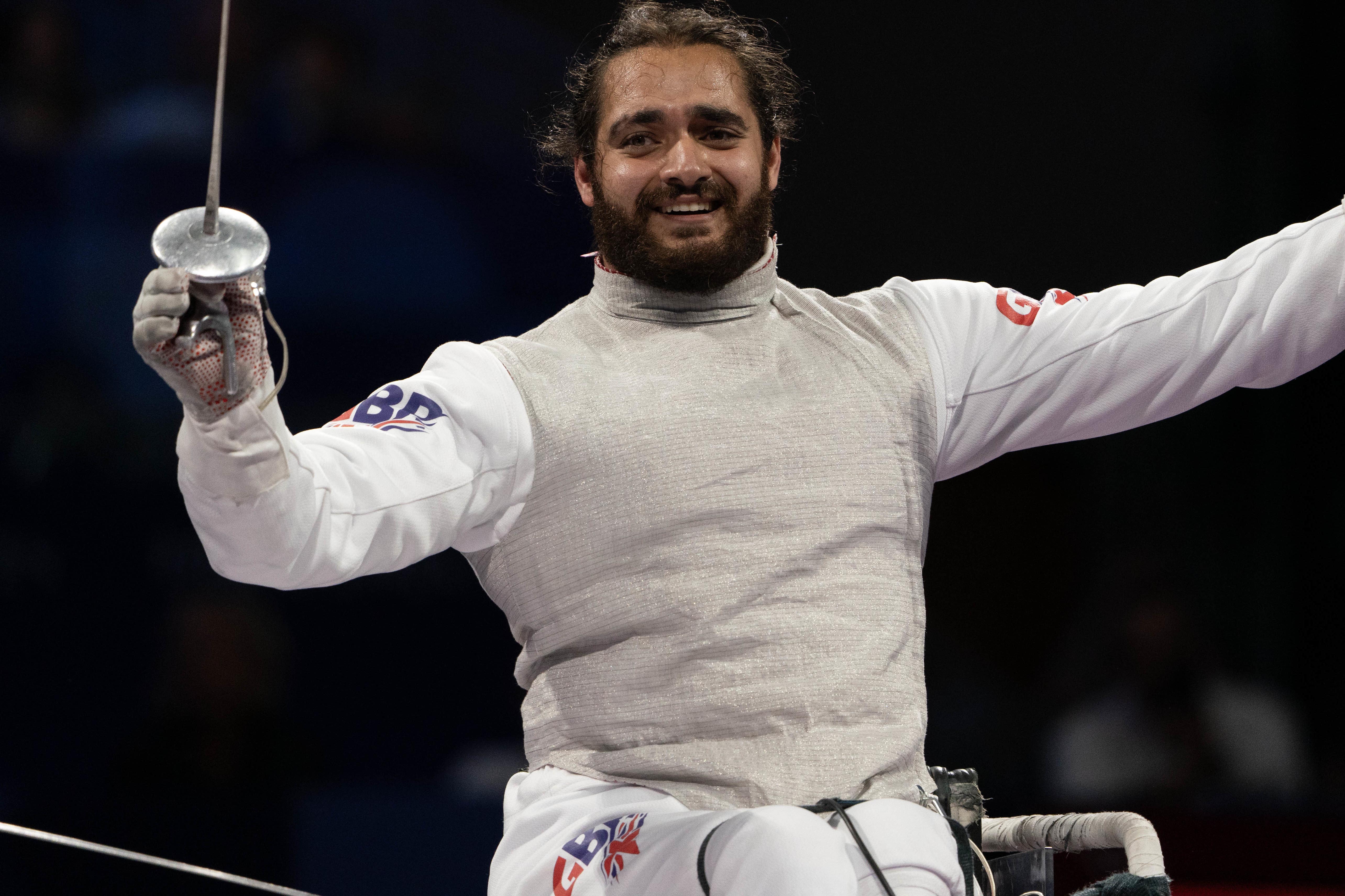 Dimitri Coutya celebrates gold in Paris (ParalympicsGB/PA)