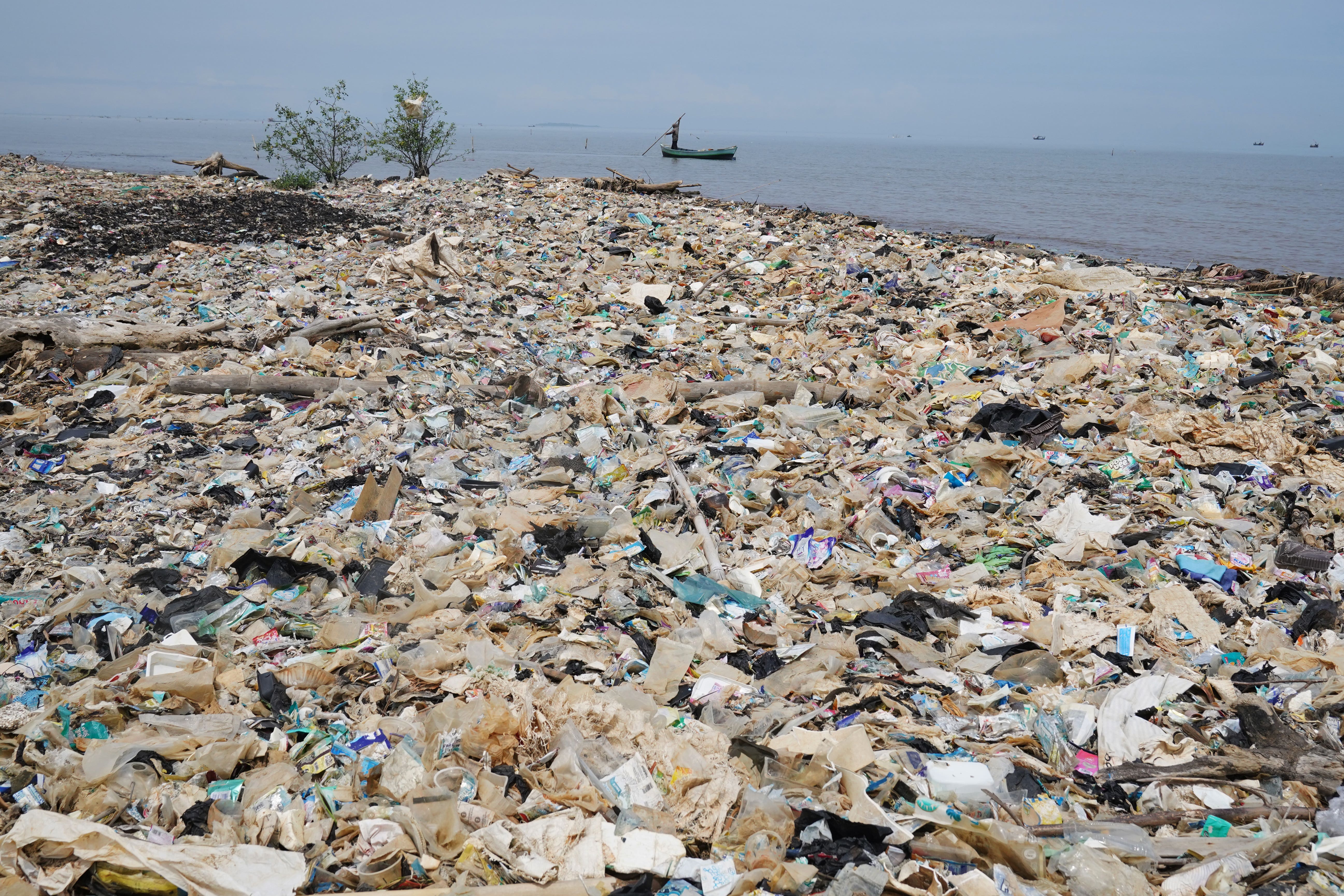 Plastic pollution in Indonesia (Owen Humphreys/PA)