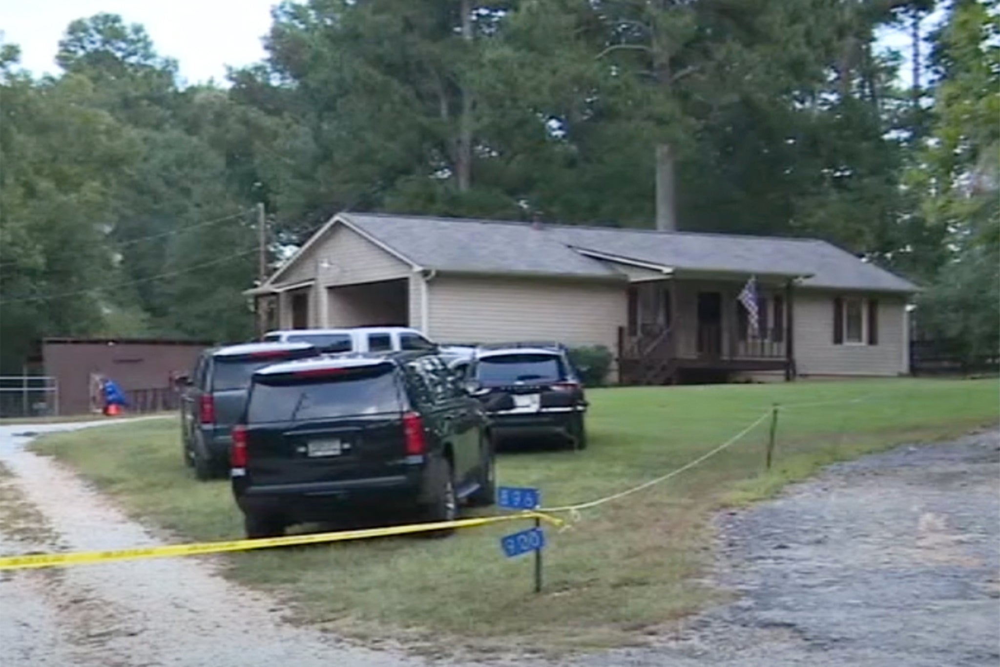 Law enforcement at the home of Colt Gray – the suspect in the Appalachee High School shooting